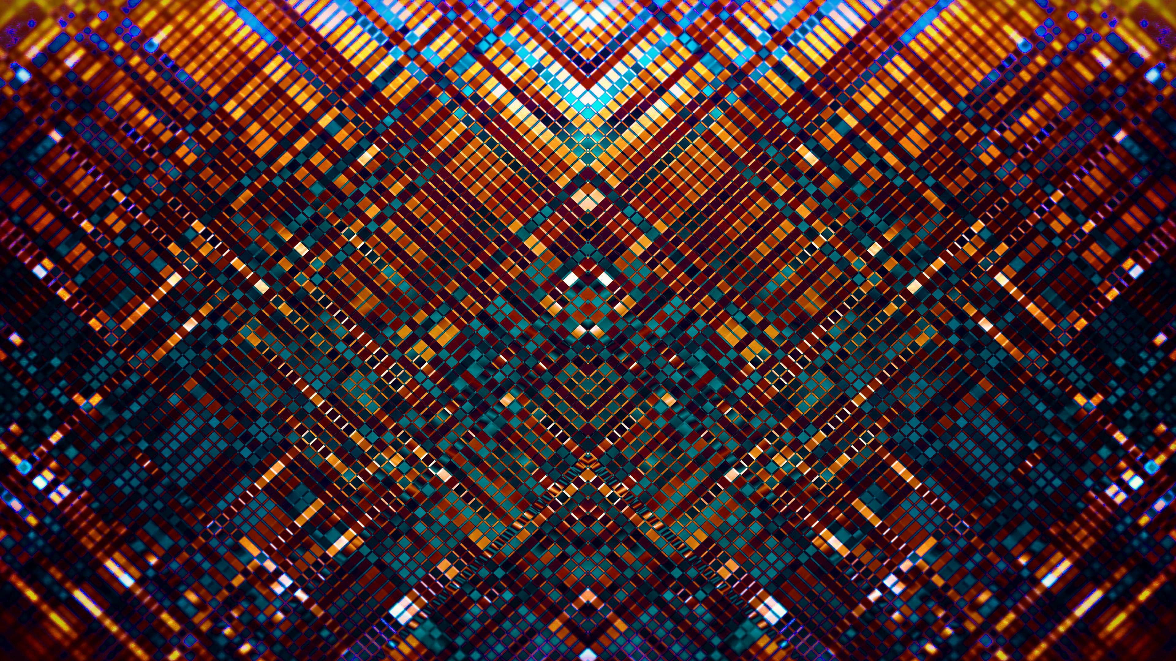 Mosaic motley, pattern, fractal, multicolored 8k Backgrounds