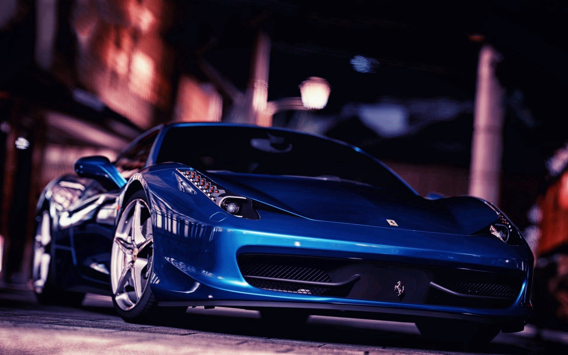 117929 Hintergrundbilder und Ferrari Bilder auf dem Desktop. Laden Sie blau, ferrari 458 italien, frontansicht, vorderansicht Bildschirmschoner kostenlos auf den PC herunter