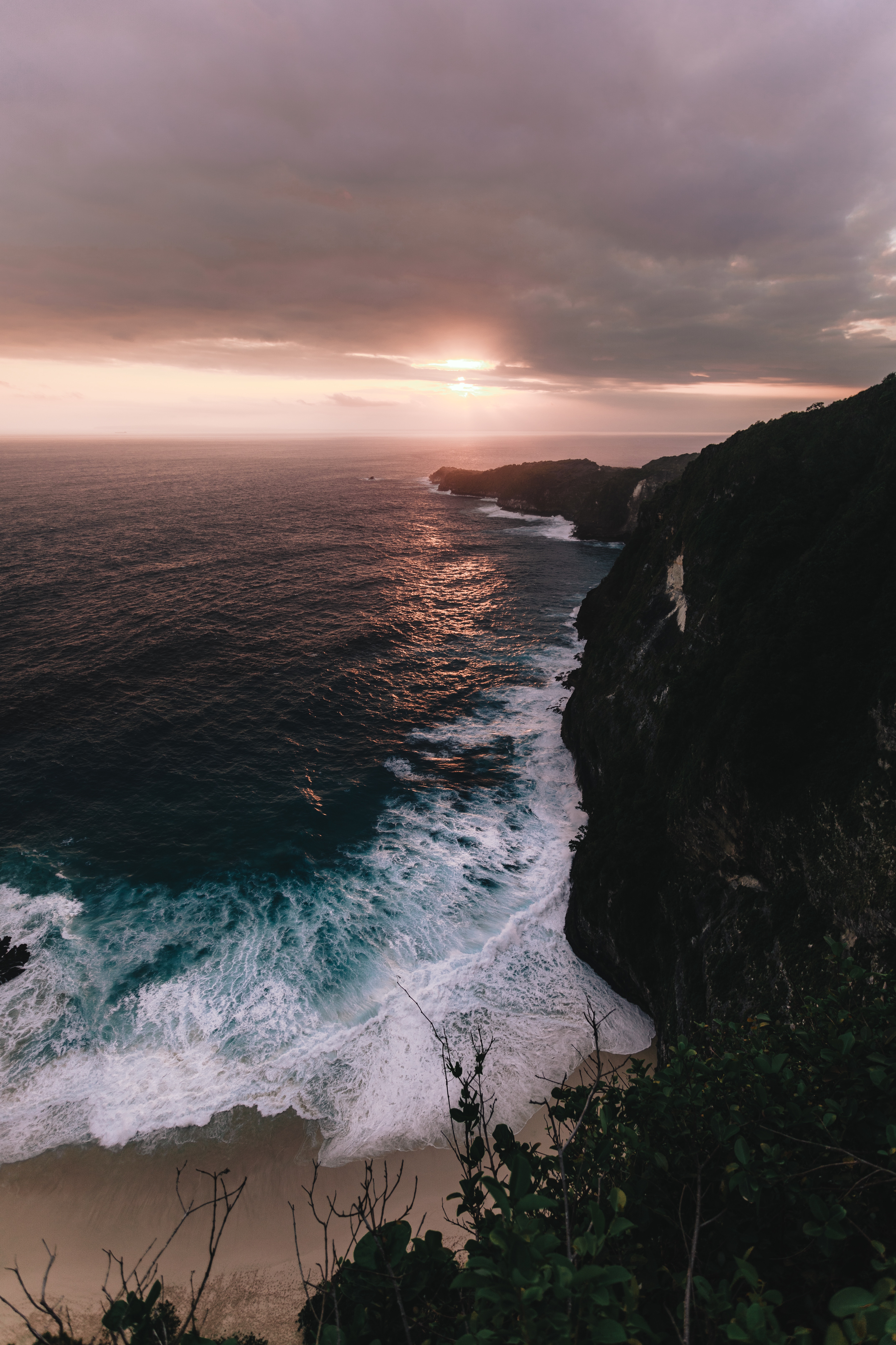 indonesia, ocean, nature, sunset, island lock screen backgrounds
