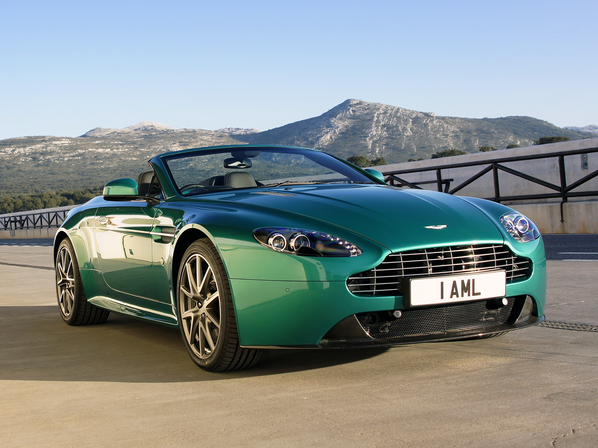 iPhone background aston martin, mountains, 2011, front view