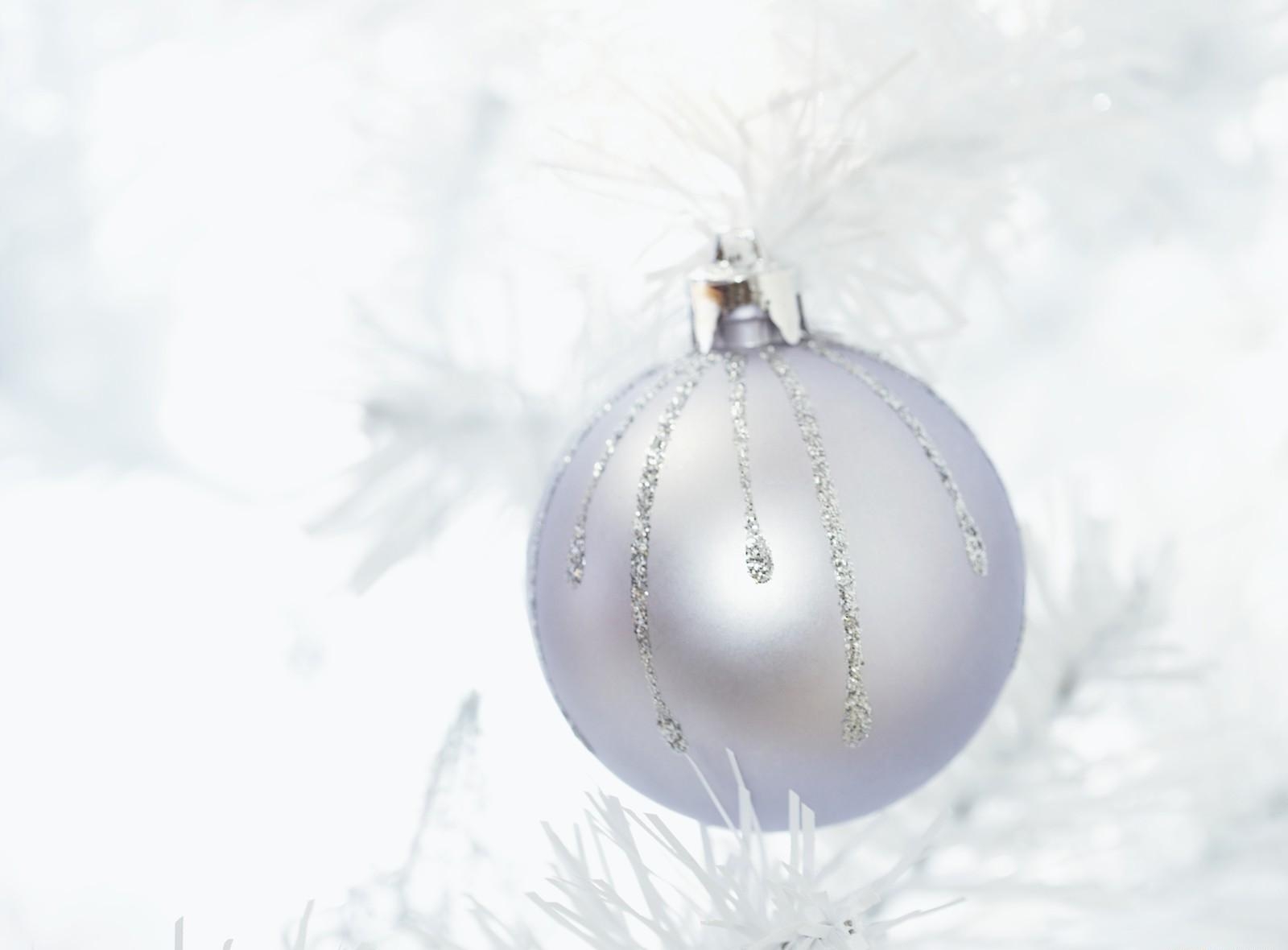 ball, silver, branch, tinsel New Lock Screen Backgrounds
