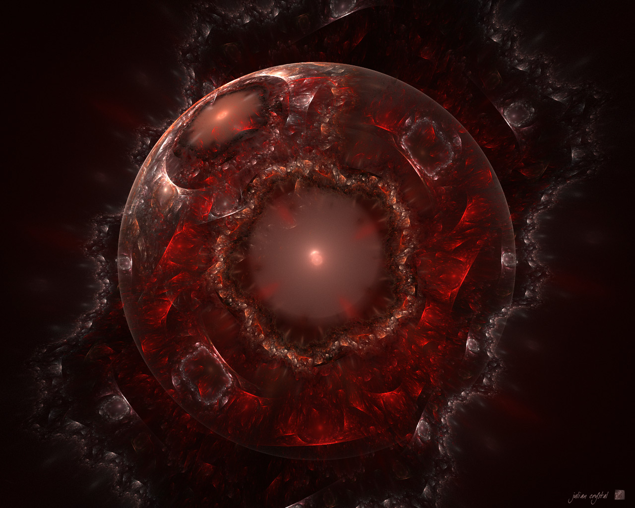 abstract, red, sphere HD wallpaper
