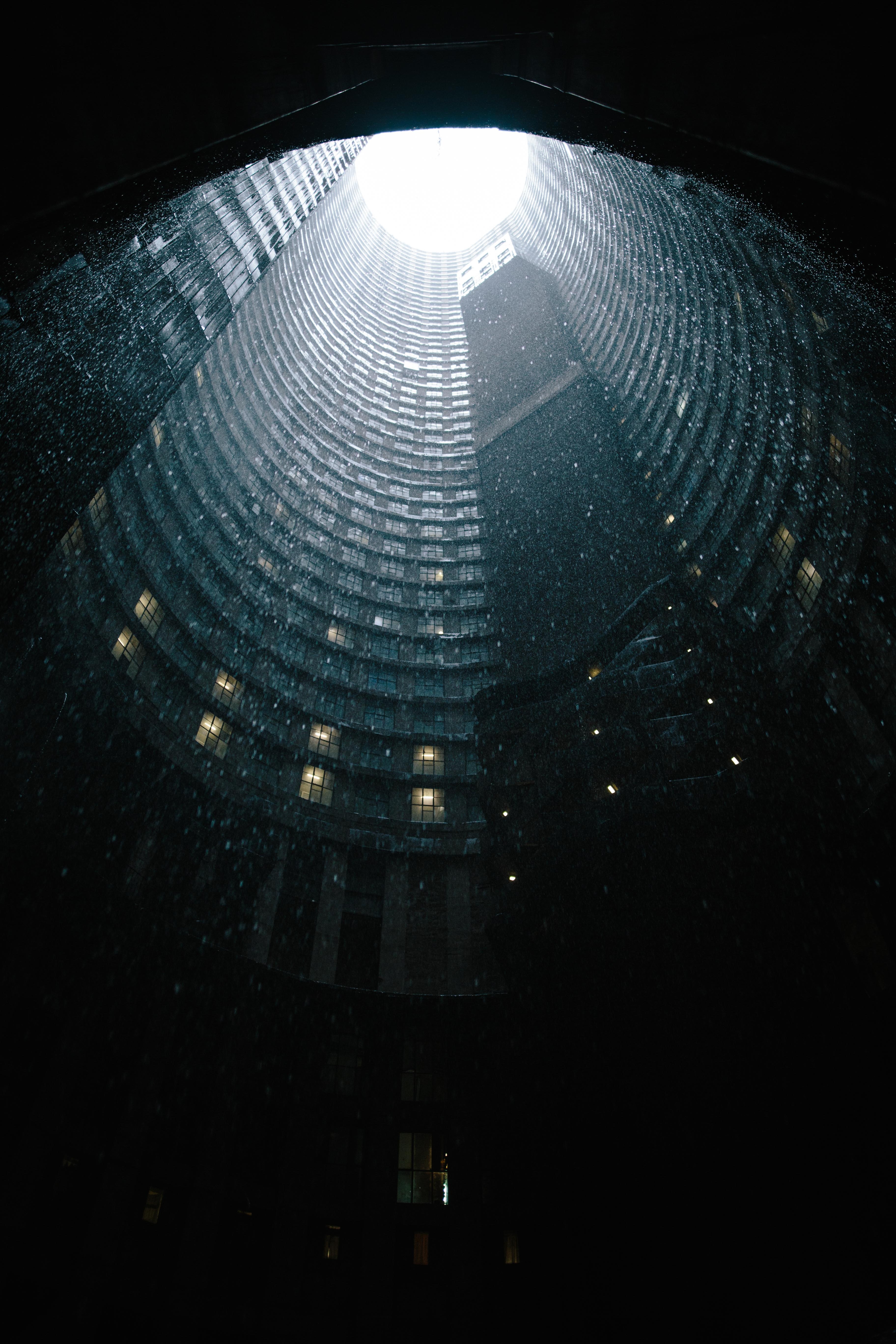 darkness, dark, tunnel, building Panoramic Wallpapers