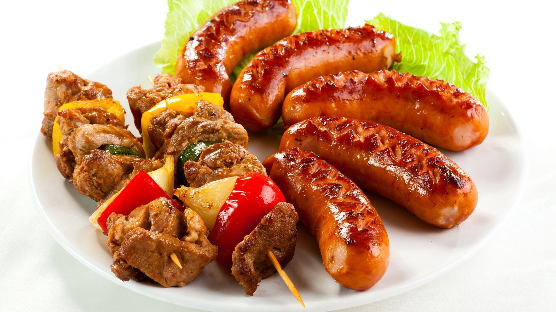 155589 Screensavers and Wallpapers Meat for phone. Download food, vegetables, meat, greens, fried, barbecue, shashlik, sausages, frankfurters pictures for free