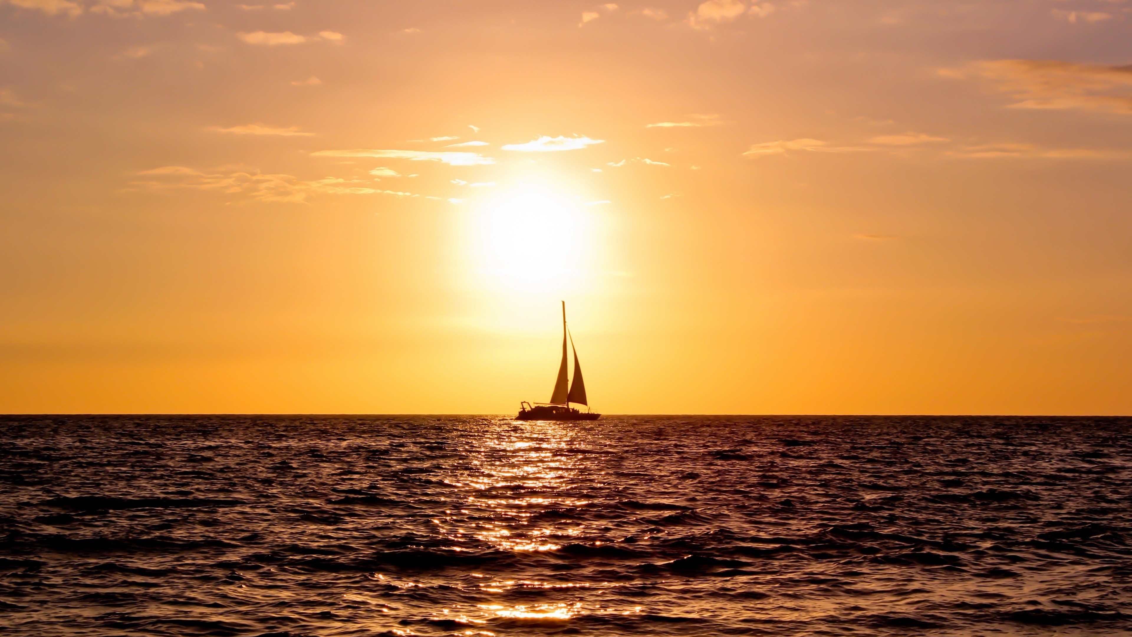 sea, sailboat, vehicles, sunset, yacht mobile wallpaper