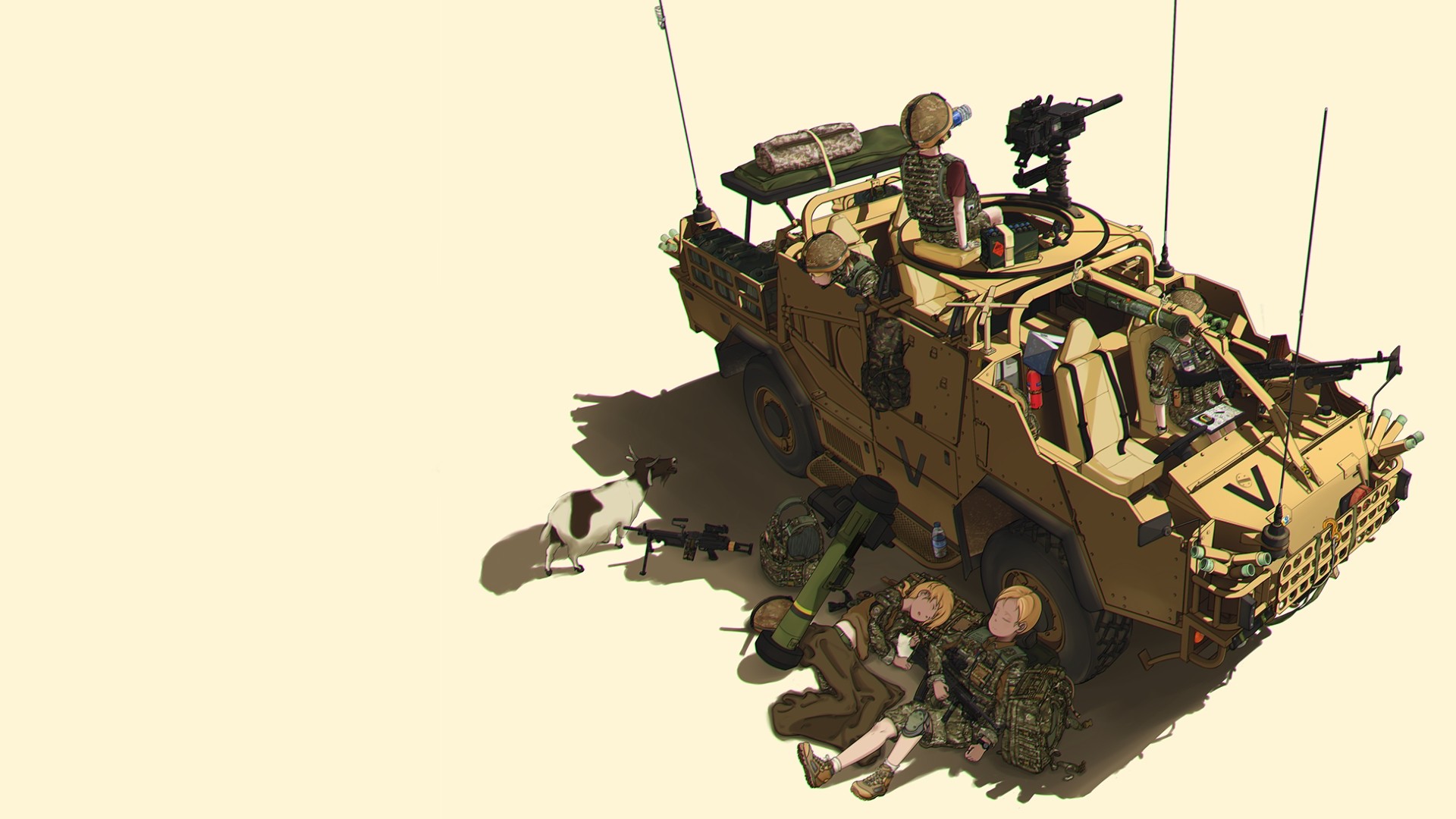 Военная машина anime