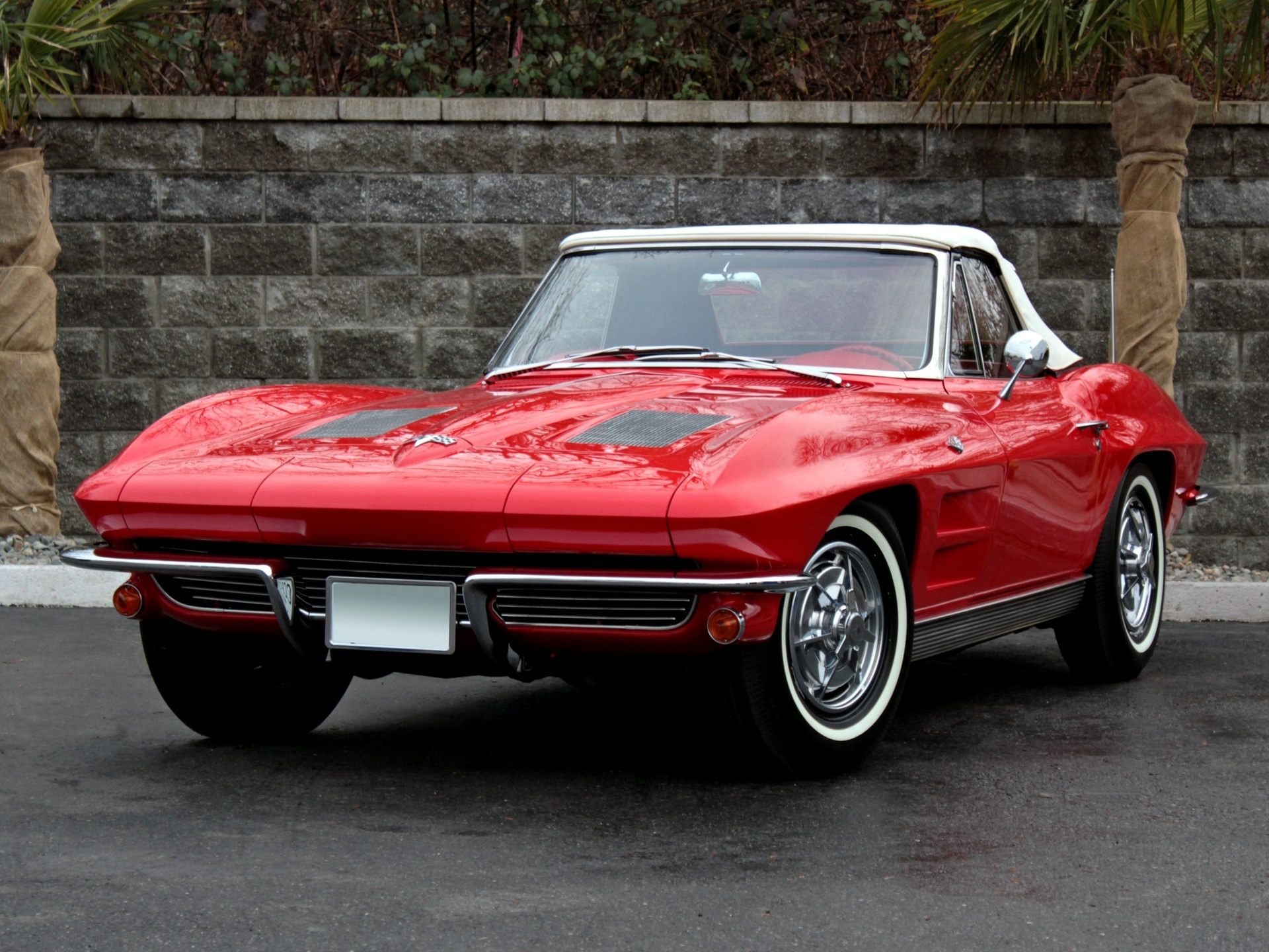 118393 download wallpaper chevrolet, cars, red, corvette, 1963, sting ray screensavers and pictures for free