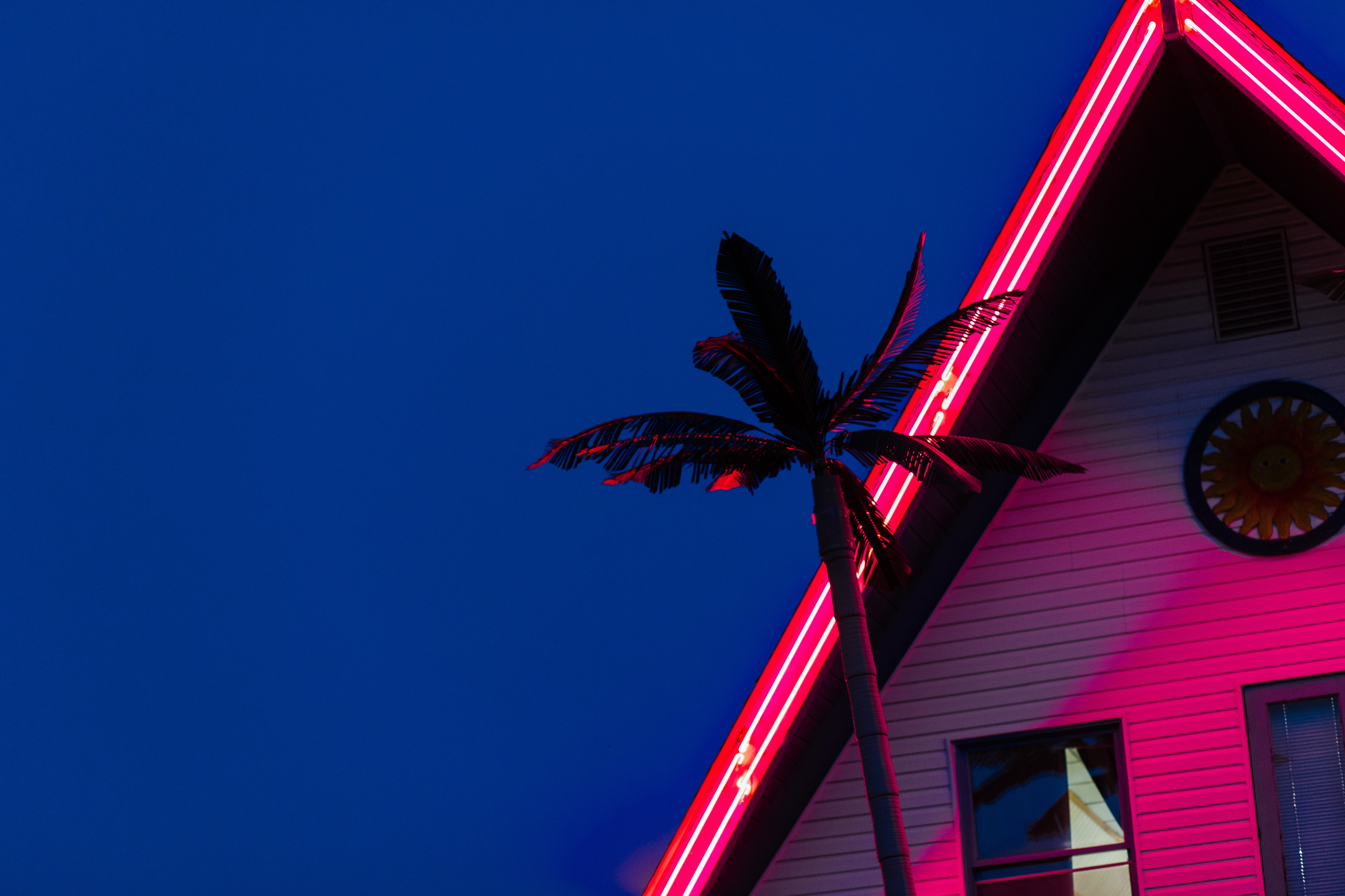 Free Images miscellanea, red, backlight, roof Neon