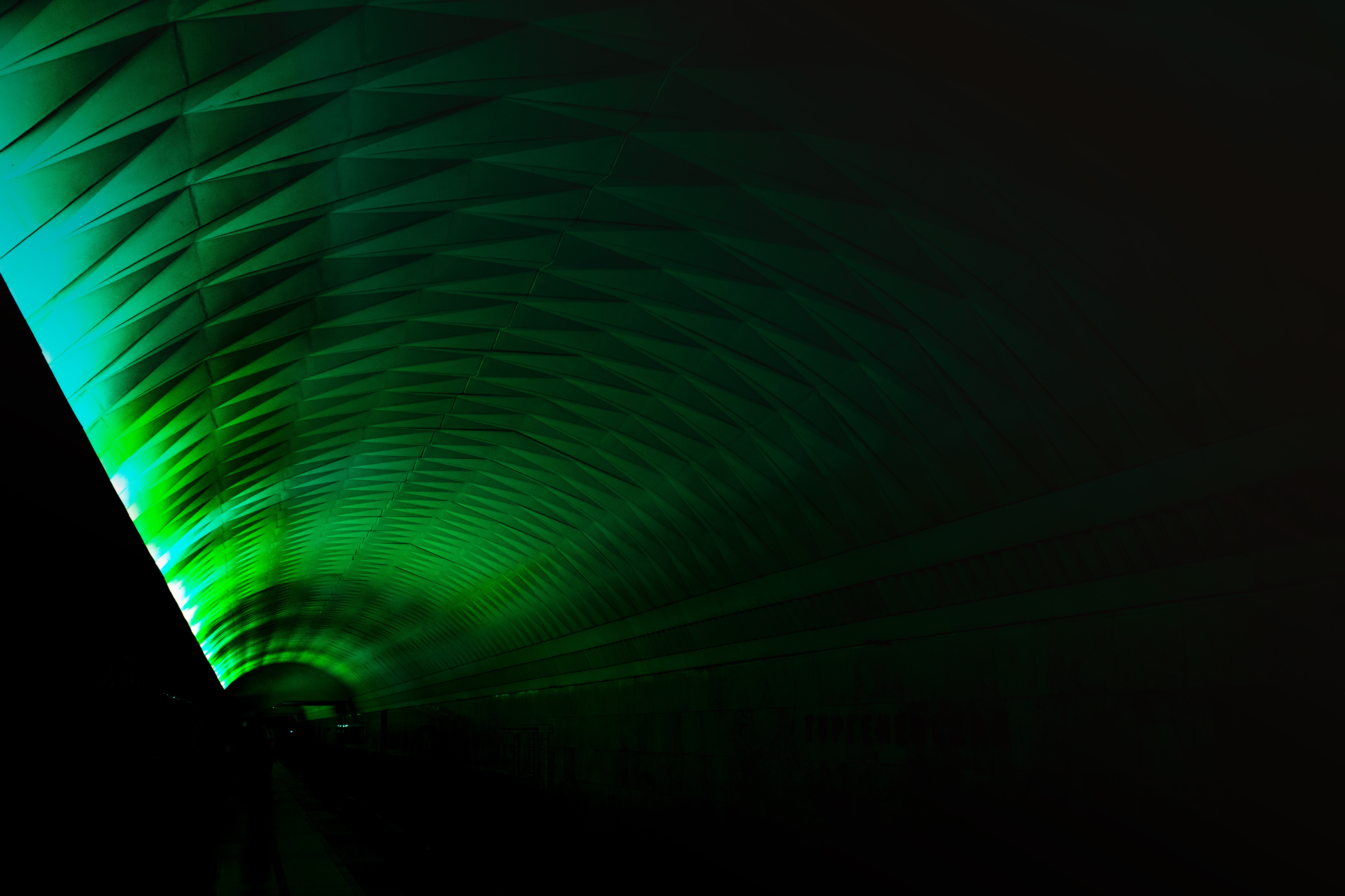 dark, tunnel, green, illumination Backlight Cellphone FHD pic