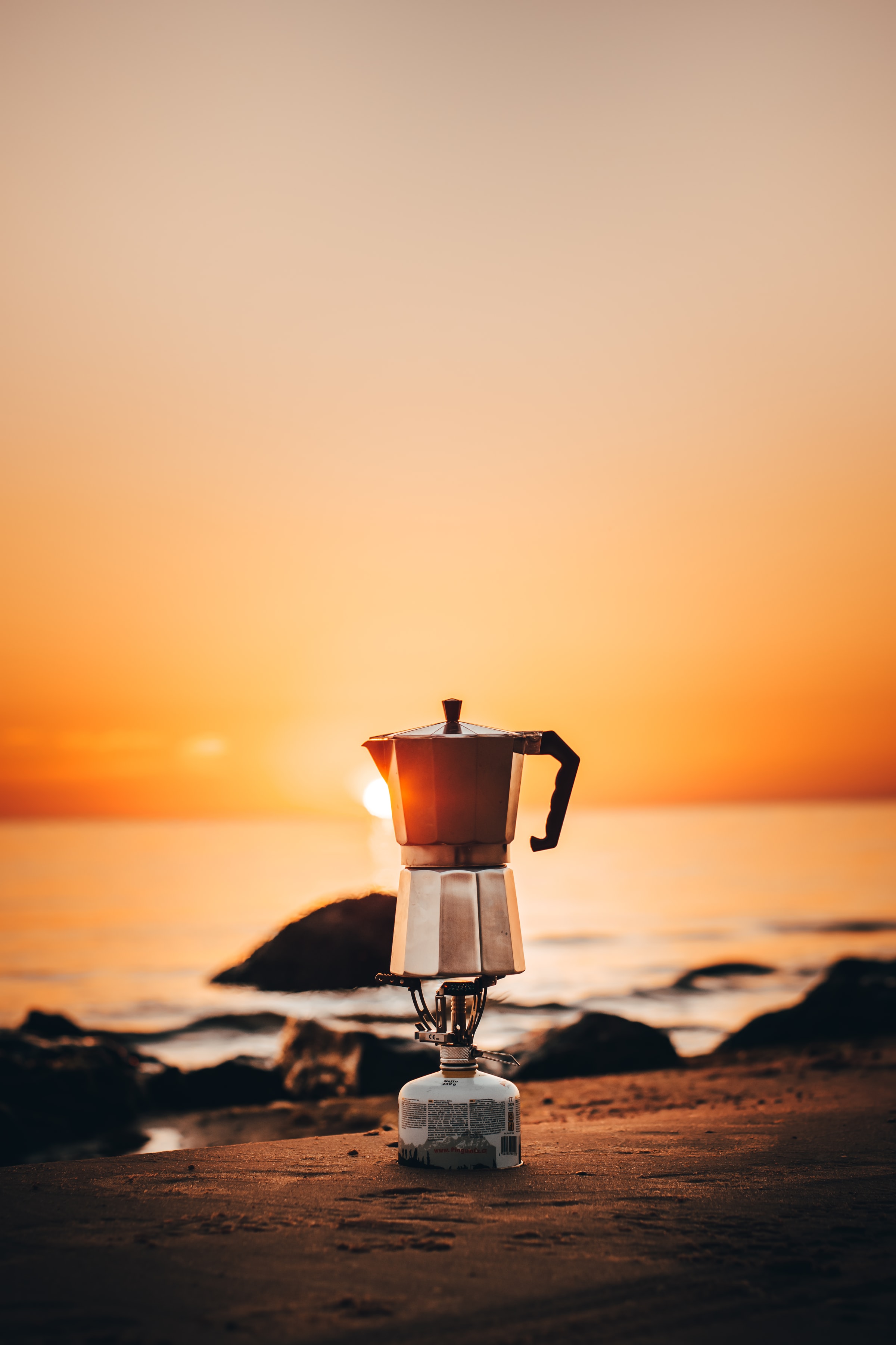 100845 Screensavers and Wallpapers Teapot for phone. Download sunset, rocks, miscellanea, miscellaneous, teapot, kettle, camping, campsite, hike, campaign pictures for free