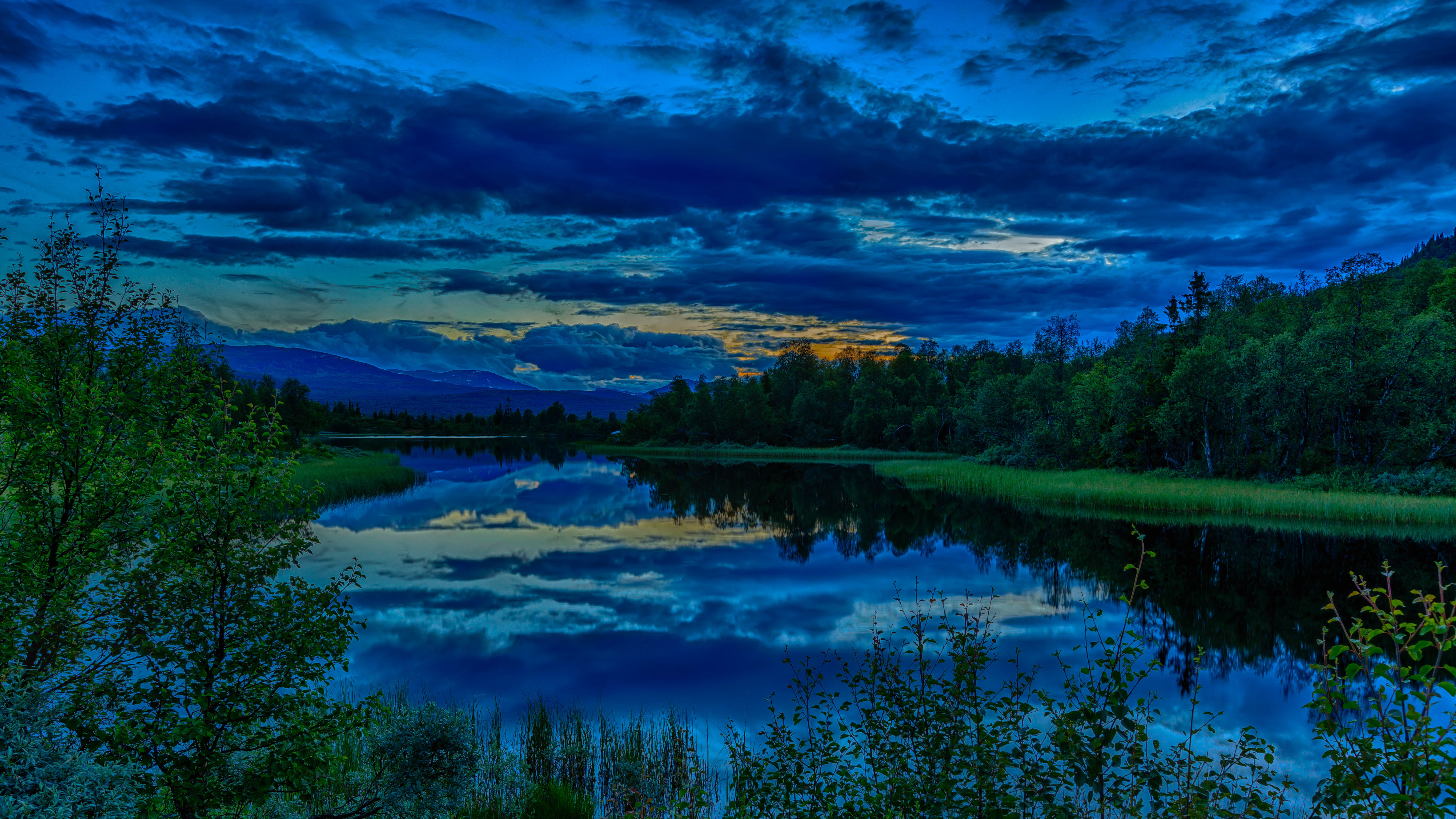HD desktop wallpaper: Nature, Sky, Reflection, Tree, Earth, Hdr, Cloud,  River download free picture #772010