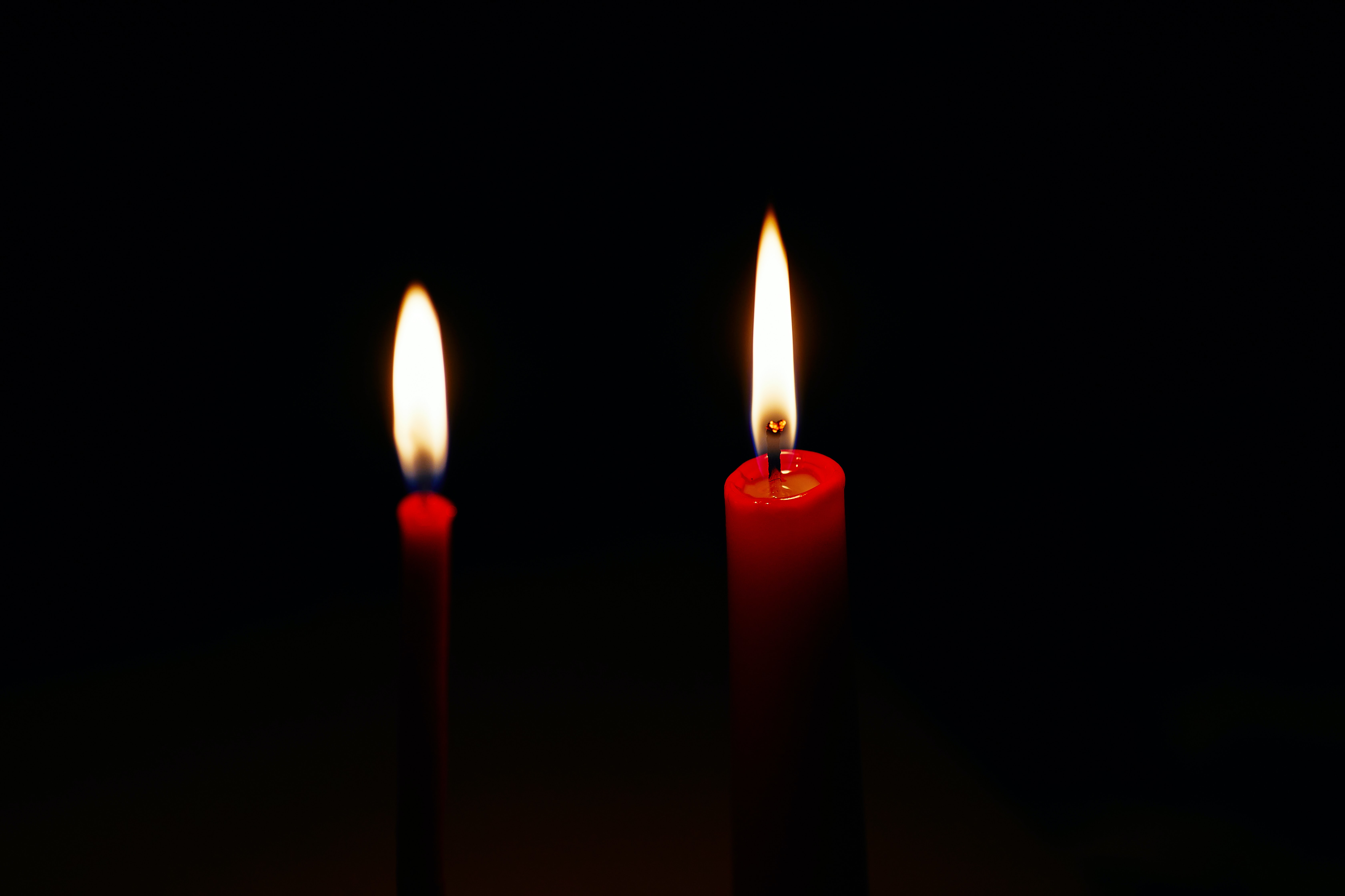 black, candle, dark, flame 4K iPhone