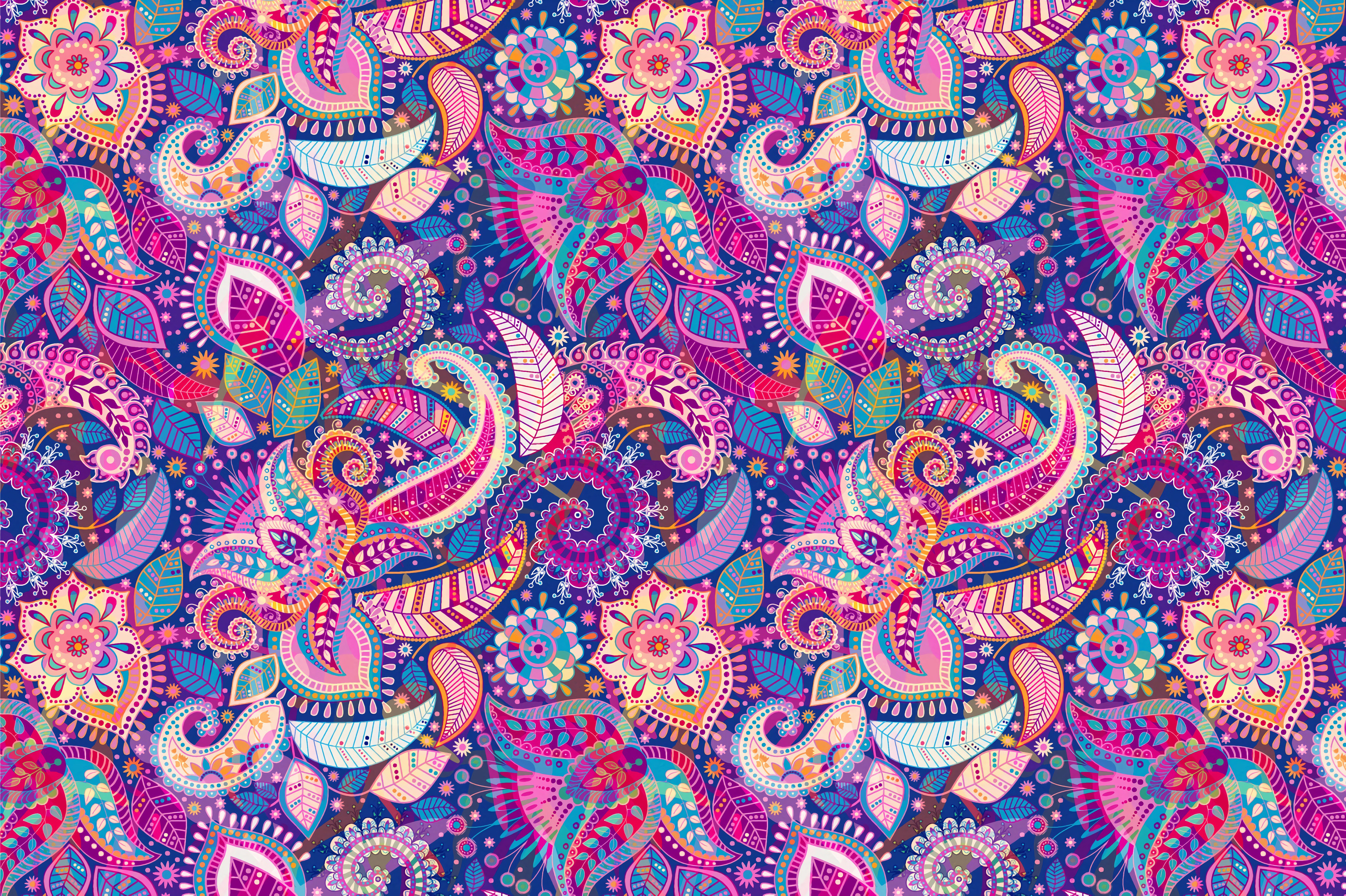 wallpapers art, multicolored, texture, ornament, motley, flowers, pattern, textures