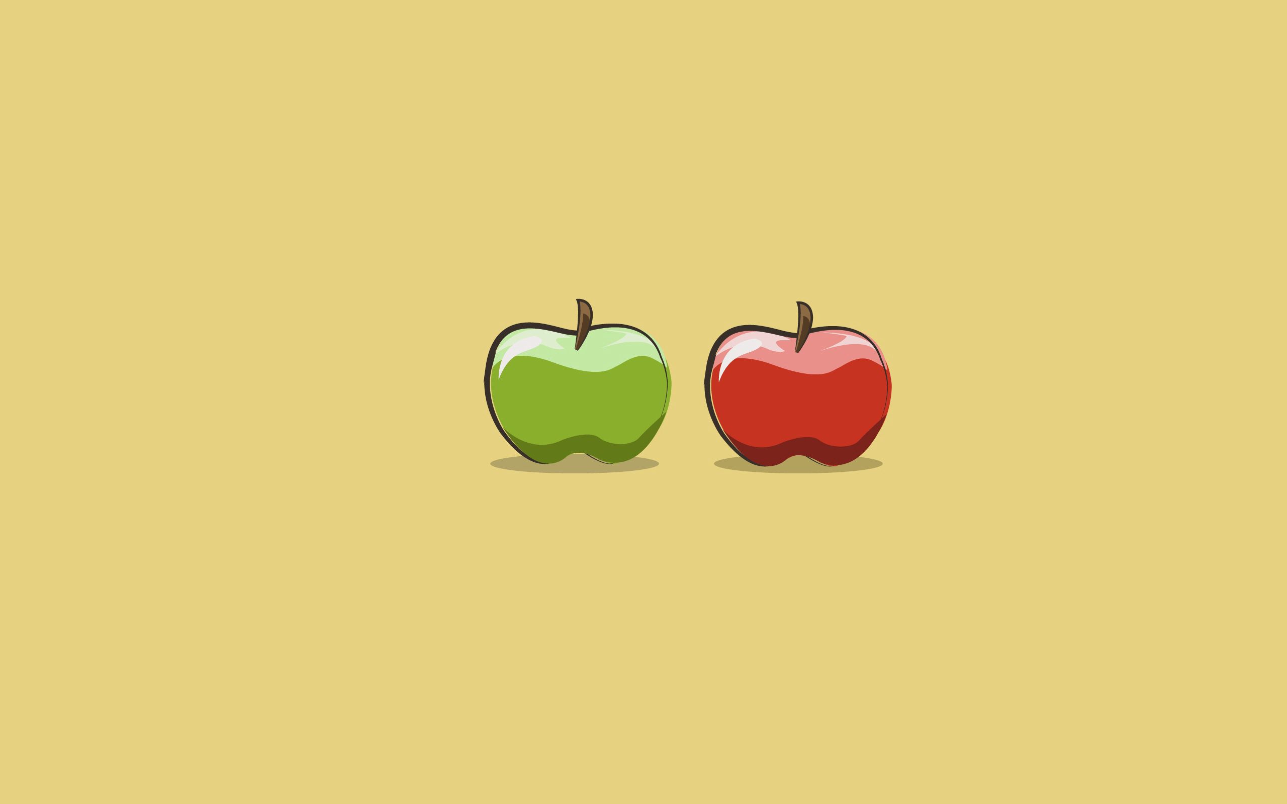 vector, green, red, fruit Ultrawide Wallpapers