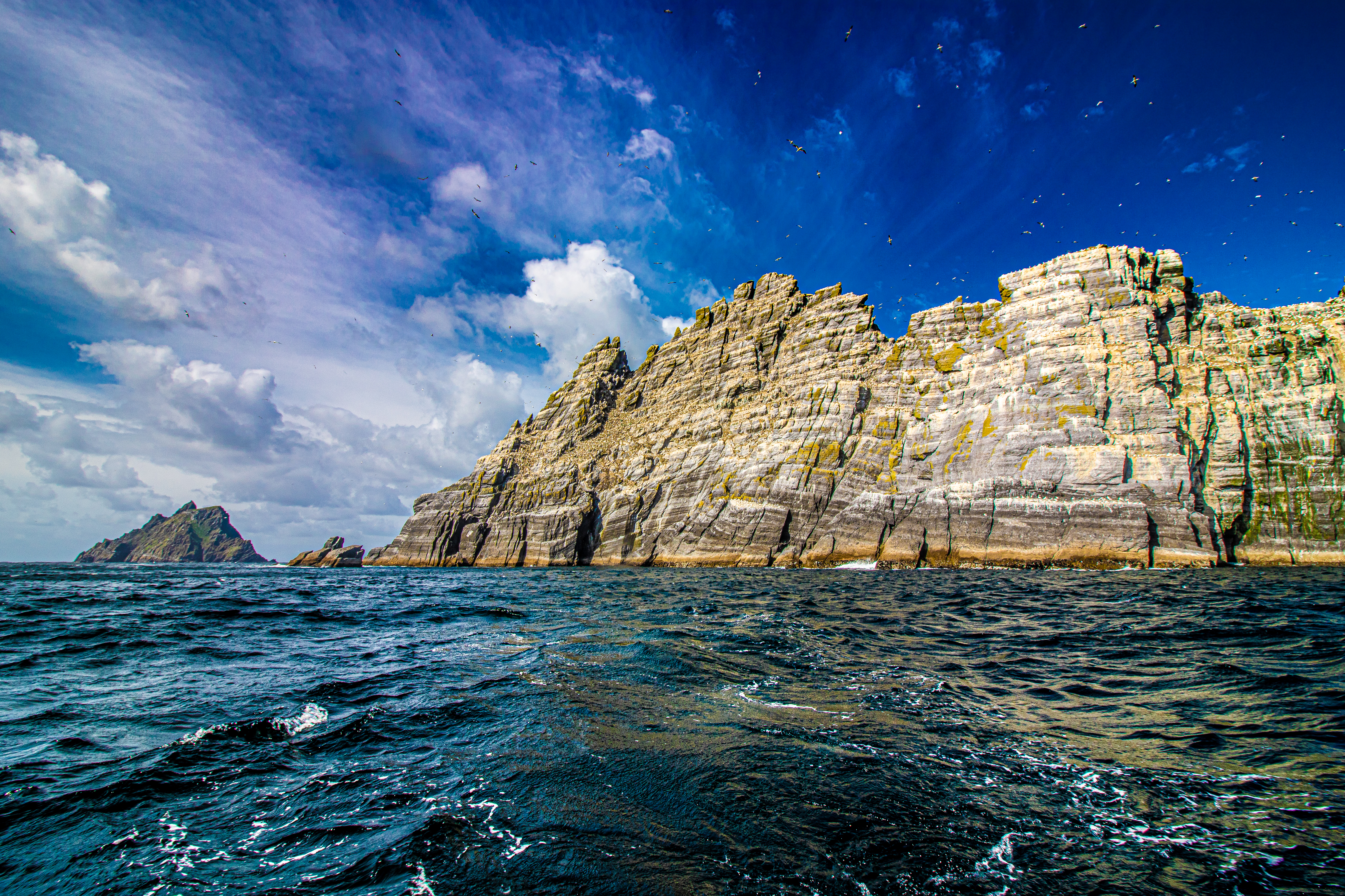 cliff, nature, sea, waves, rocks