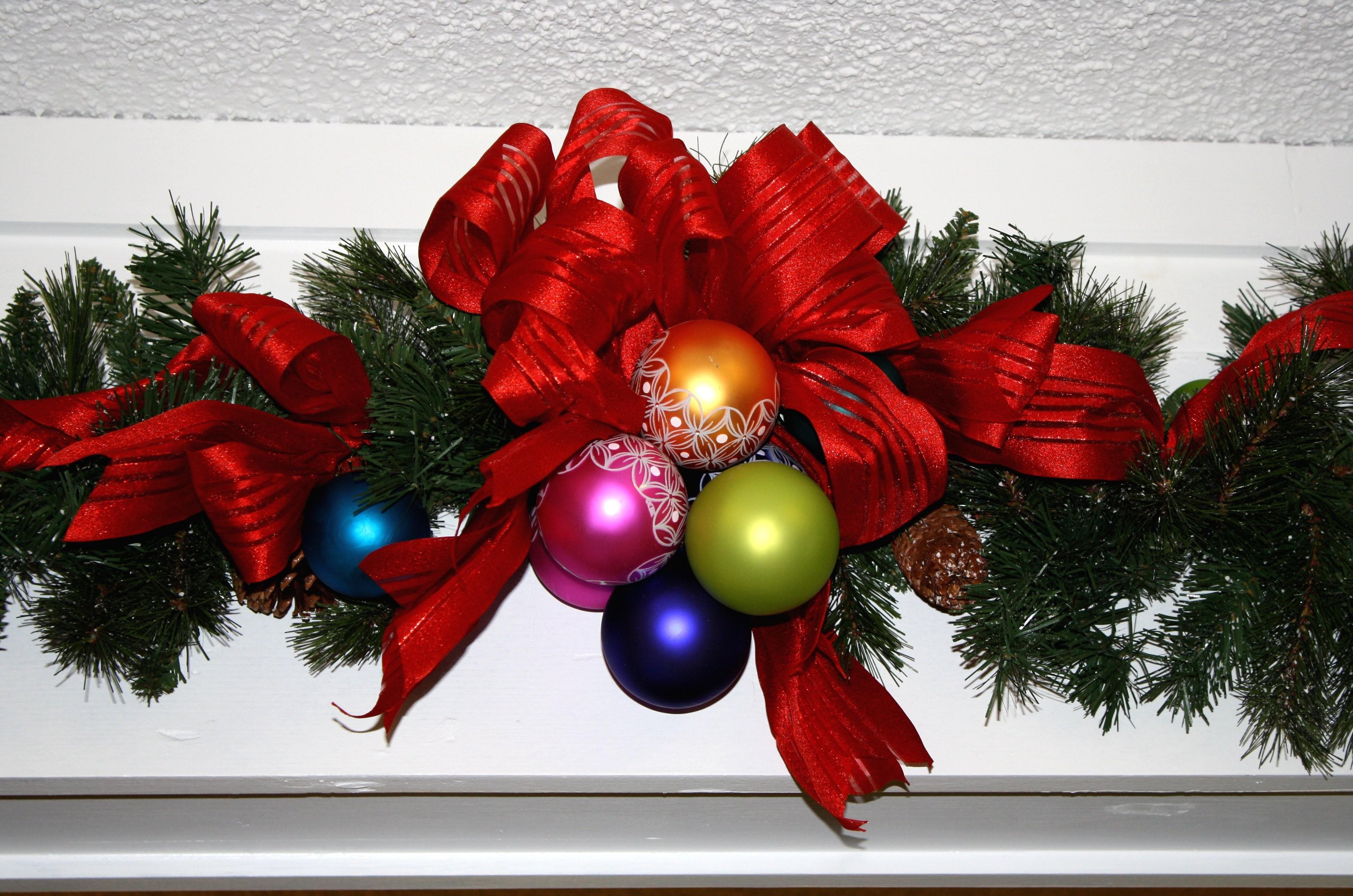 holidays, new year, christmas, needles, bow, christmas decorations, christmas tree toys, decoration 1080p