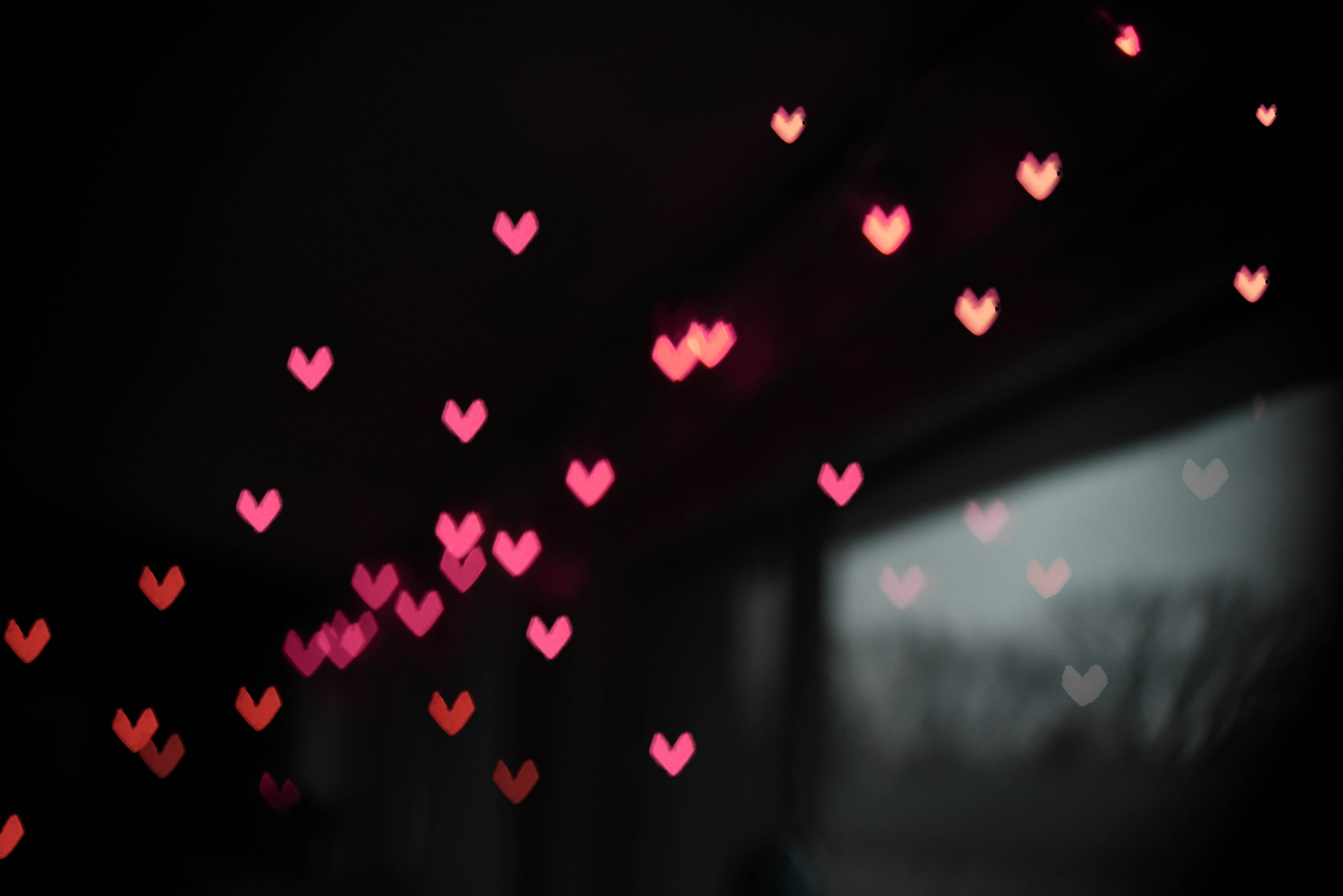 Desktop home screen Wallpaper love, hearts Glare