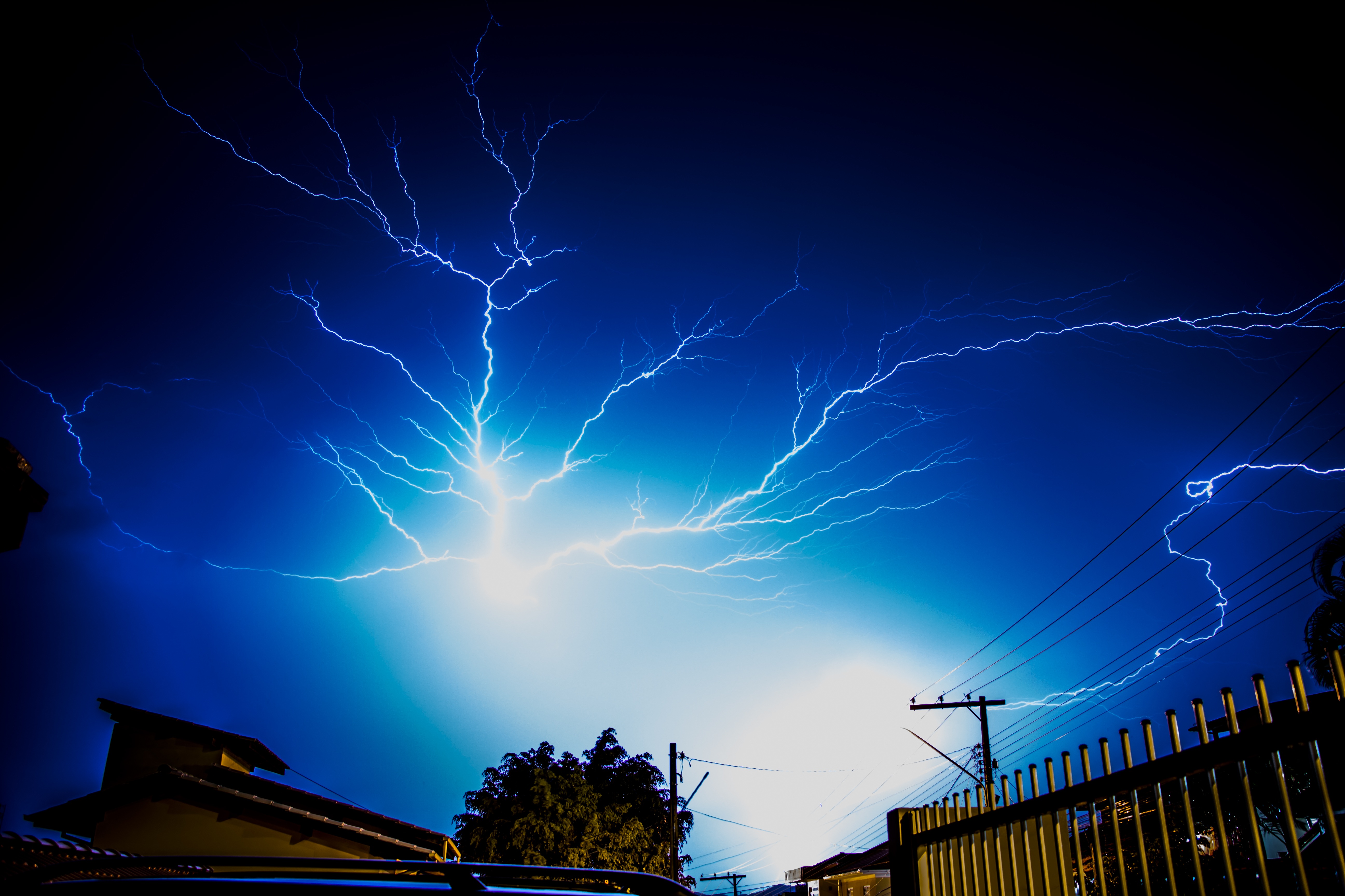 nature, sky, night, lightning, mainly cloudy, overcast Full HD