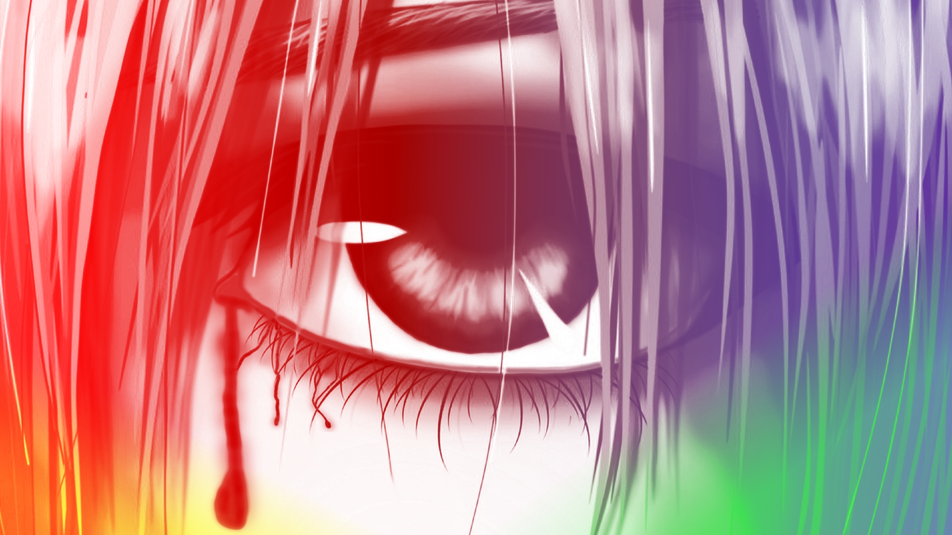 colorful, bright, anime, elfen lied, lucy (elfen lied) HD wallpaper