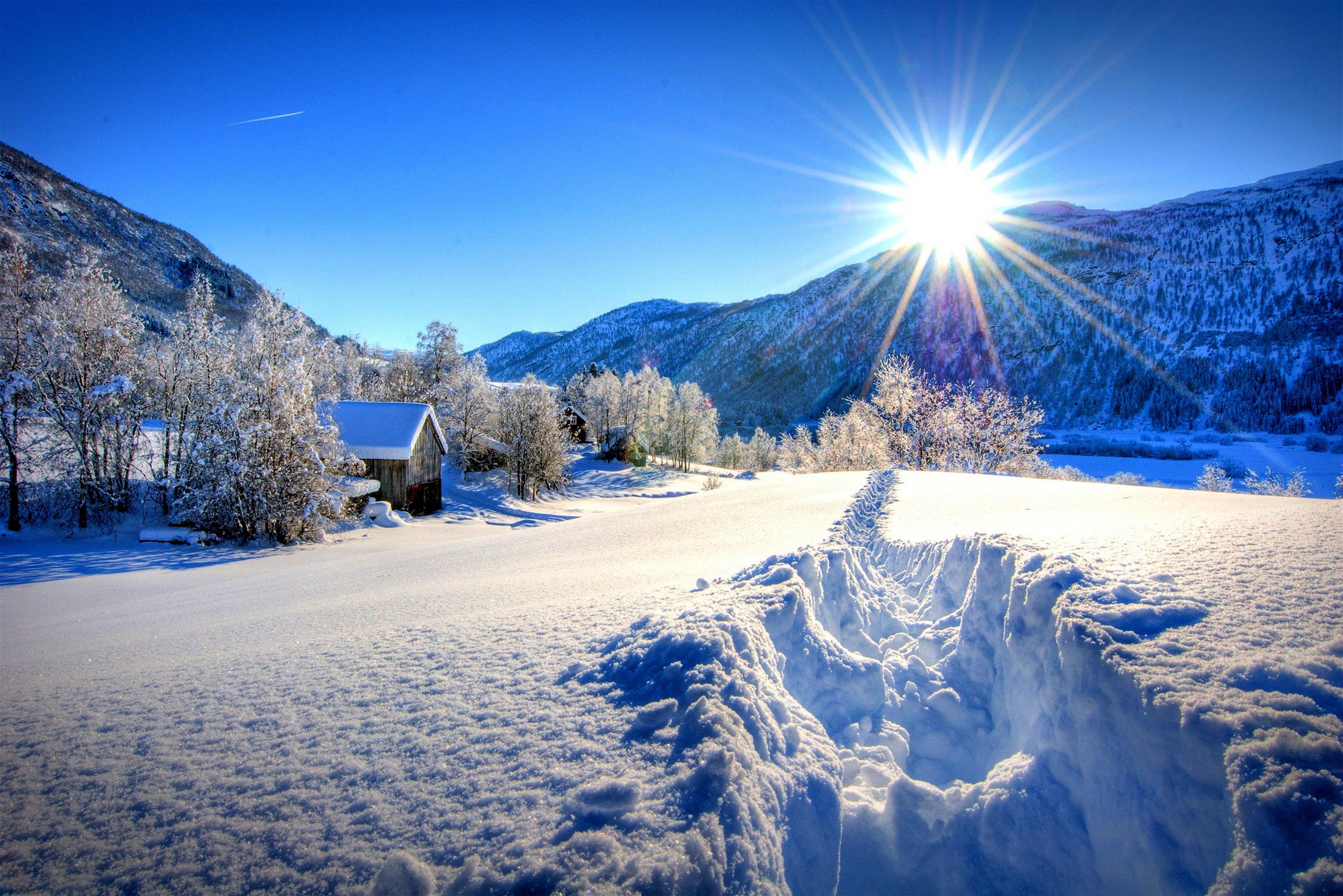107781 Hintergrundbild herunterladen winter, natur, mountains, morgendämmerung, wald - Bildschirmschoner und Bilder kostenlos
