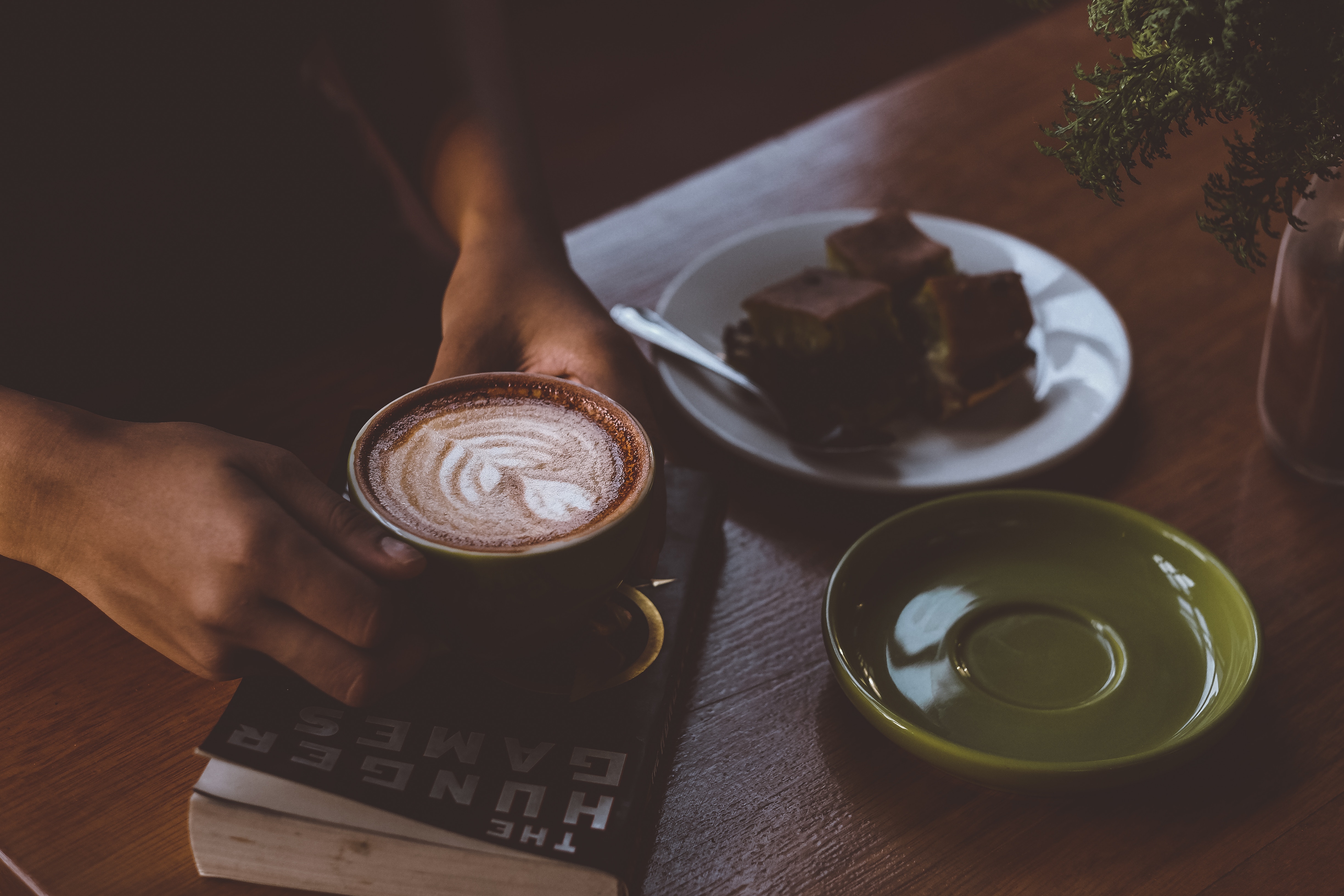 coffee, food, cup, hands, book Free Stock Photo