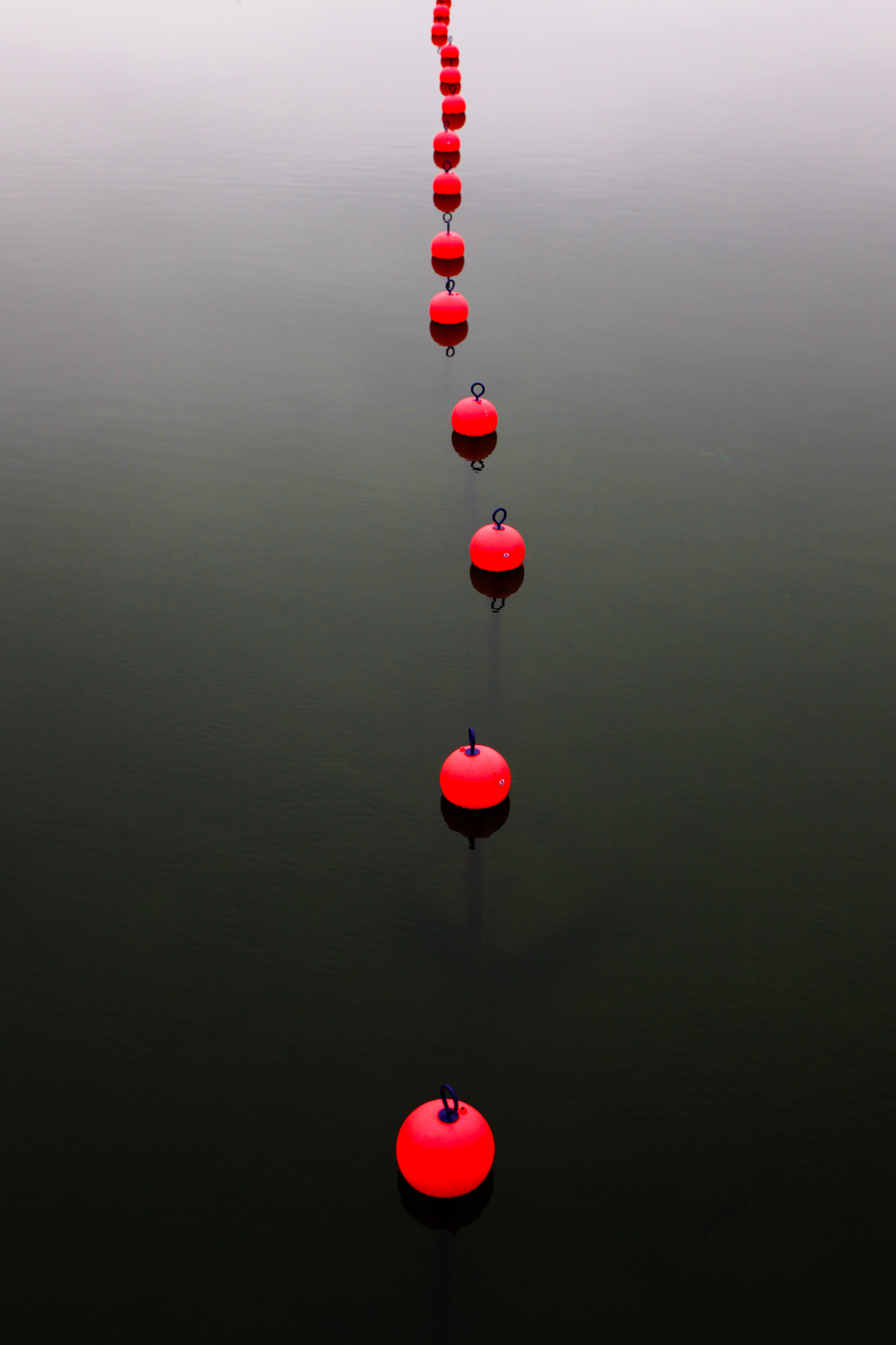 133880 download wallpaper sea, minimalism, buoy, limitation, restriction screensavers and pictures for free