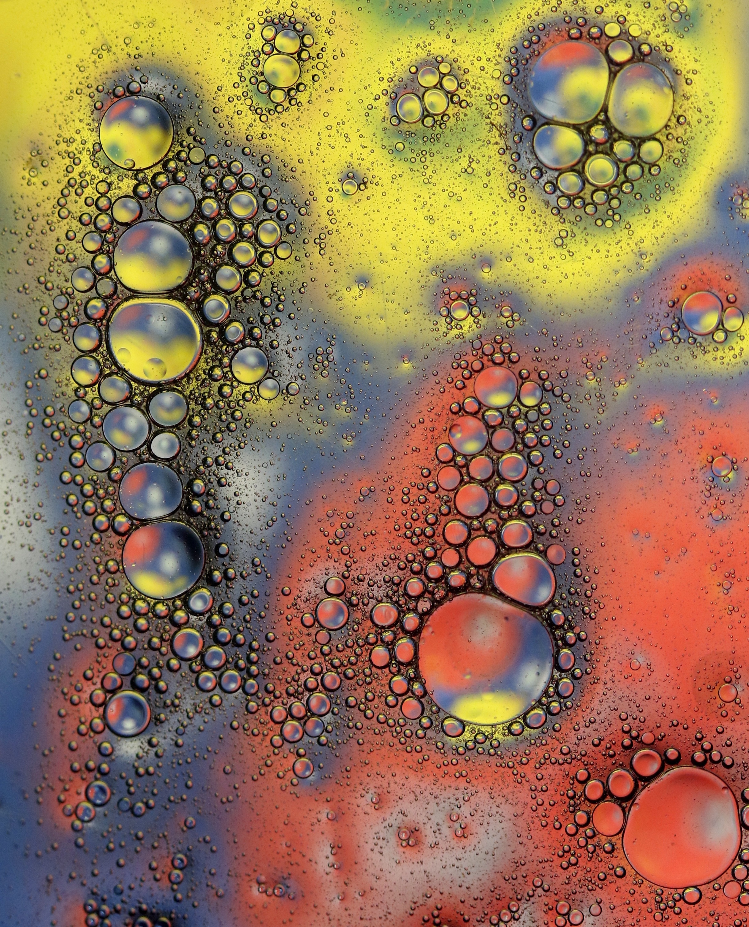 paints, form, bubbles, drops, macro, forms, dimensions (edit), dimension