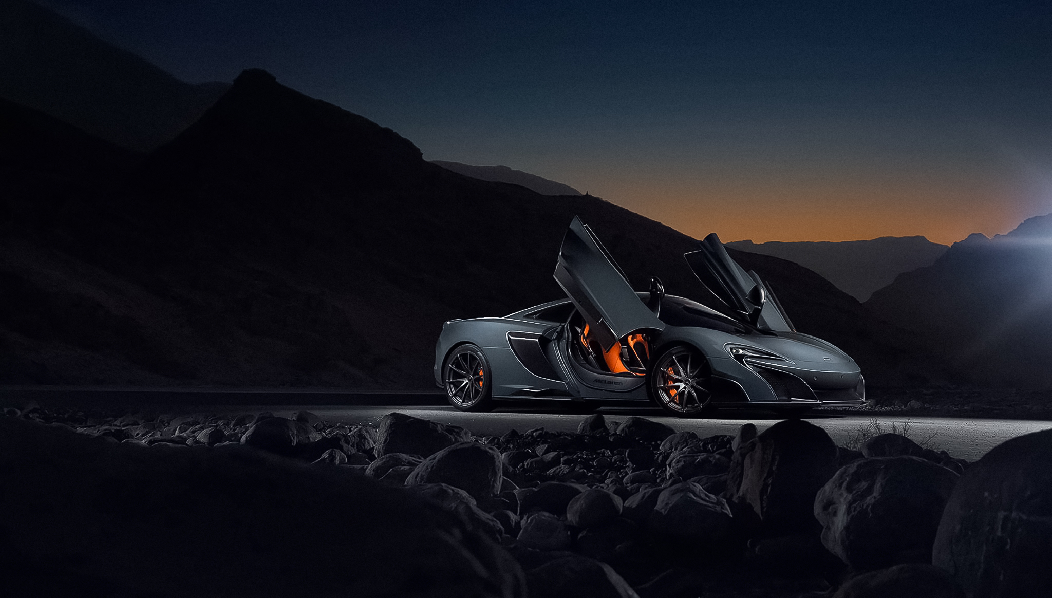 82006 free wallpaper 480x800 for phone, download images night, side view, 675lt, mclaren 480x800 for mobile