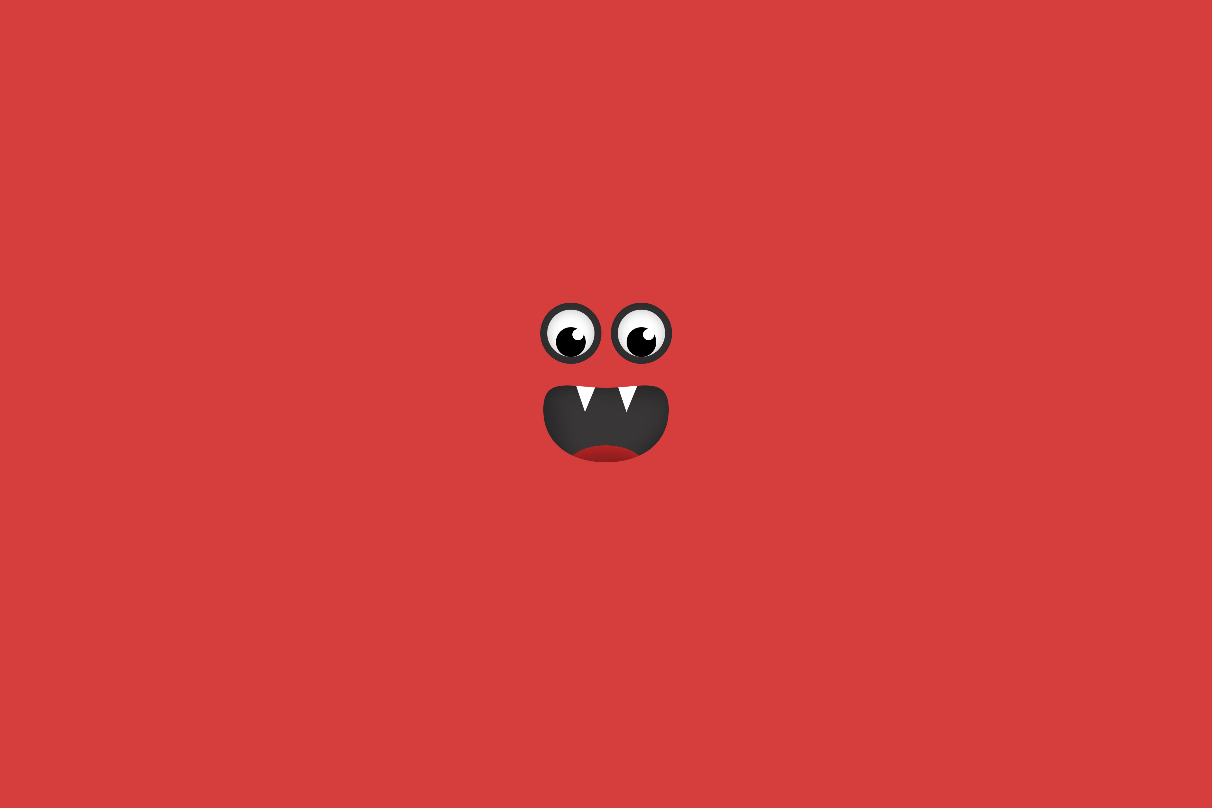 76477 download wallpaper art, vector, grin, minimalism, fangs, face screensavers and pictures for free