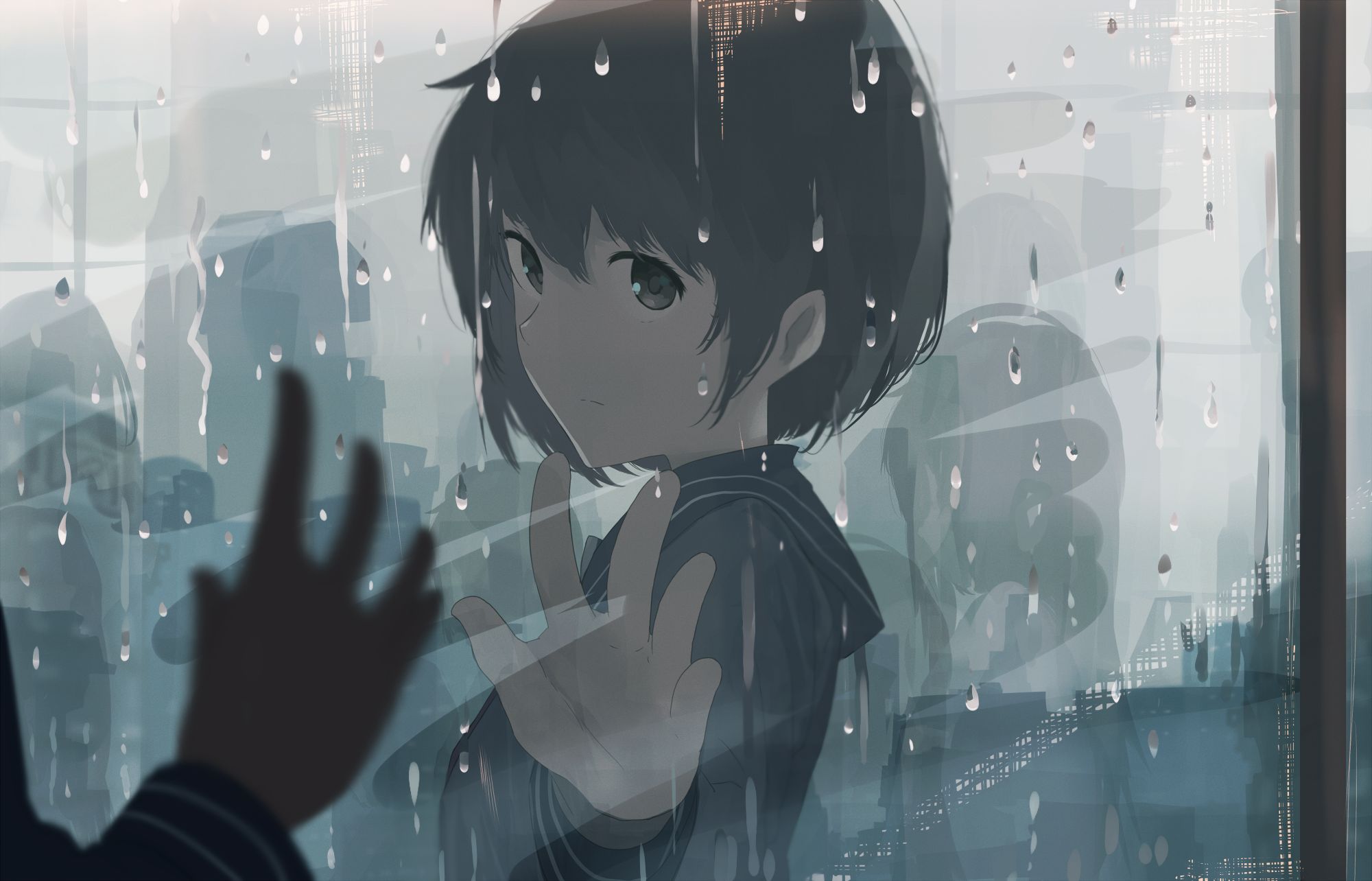 HD desktop wallpaper: Anime, Rain, Original download free picture #868241