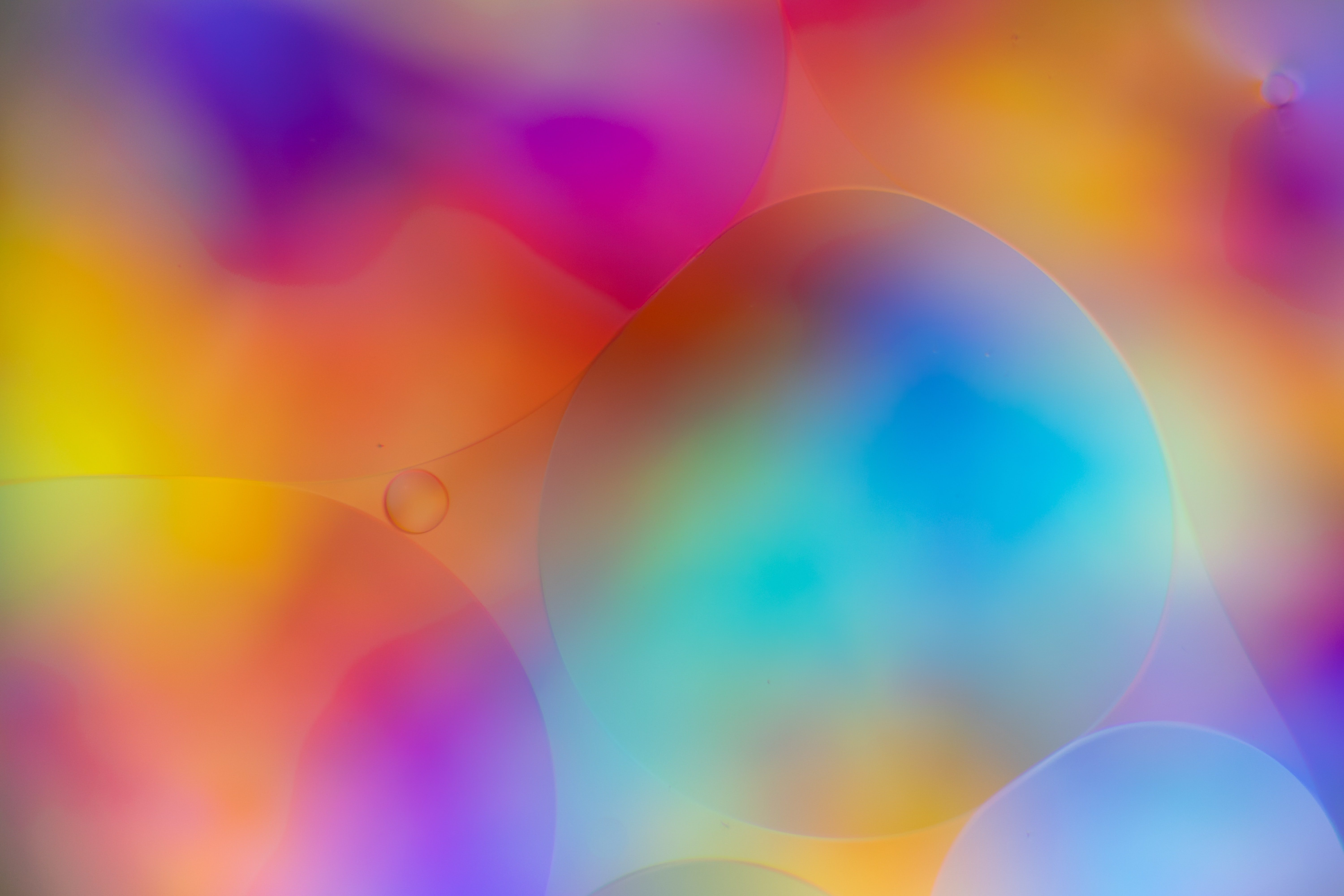 motley, gradient, abstract, water, bubbles, multicolored 8K