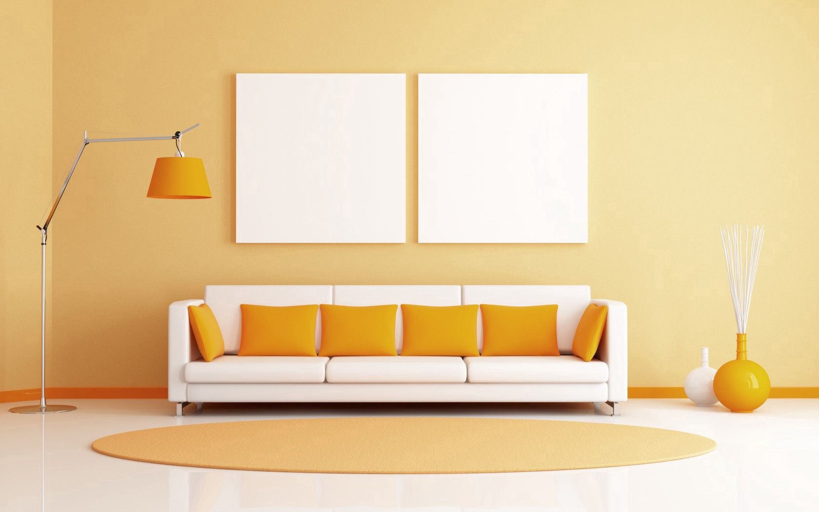 lamp, pillows, sofa, miscellanea Vertical Wallpapers