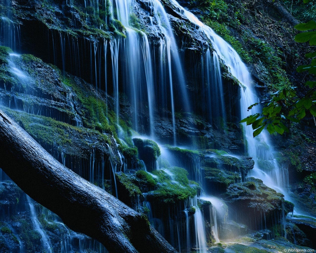 waterfalls, landscape home screen for smartphone