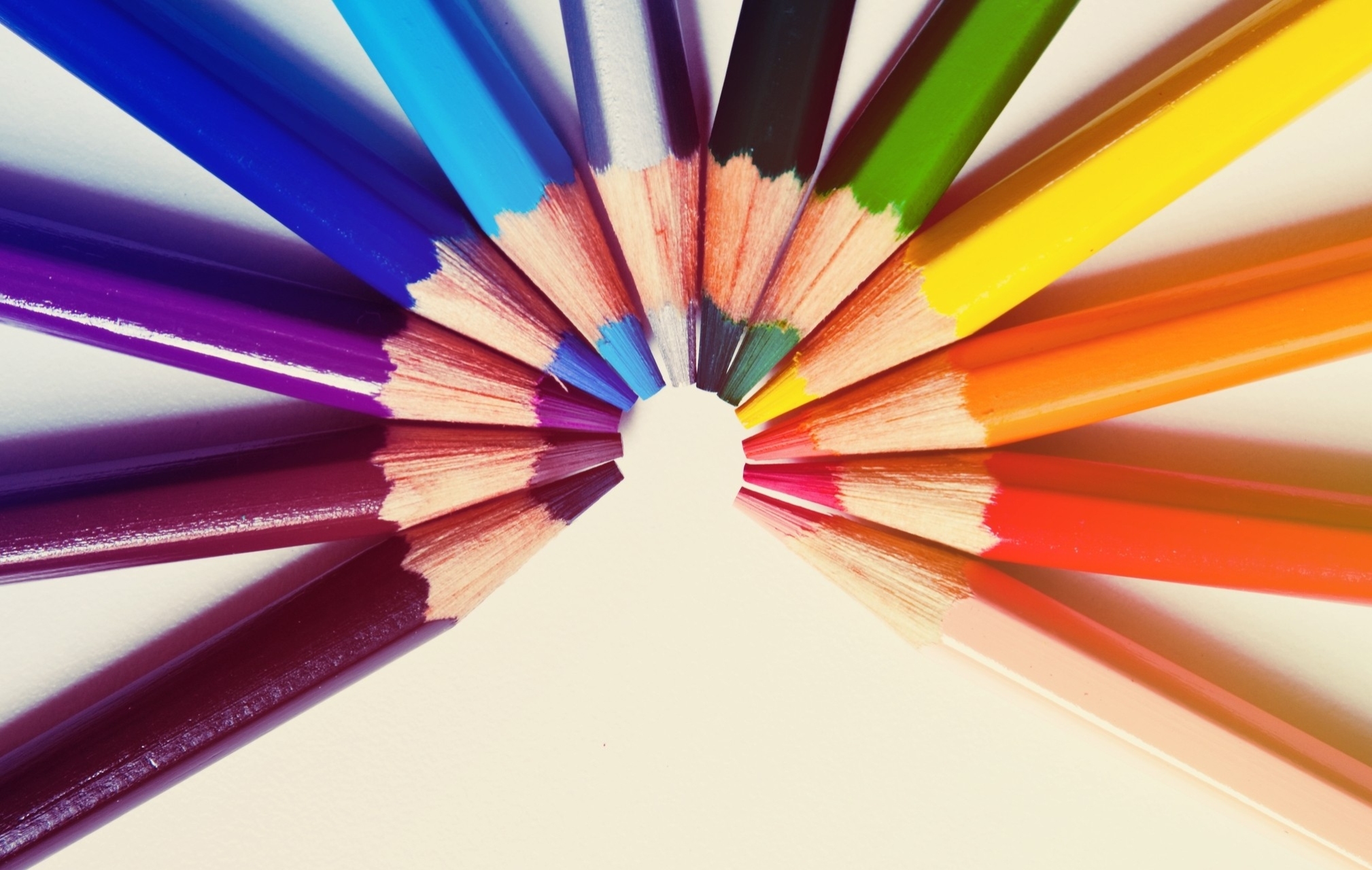 rainbow, miscellanea, miscellaneous, colored pencils, iridescent, rod, colour pencils, semicircle, kernel for android