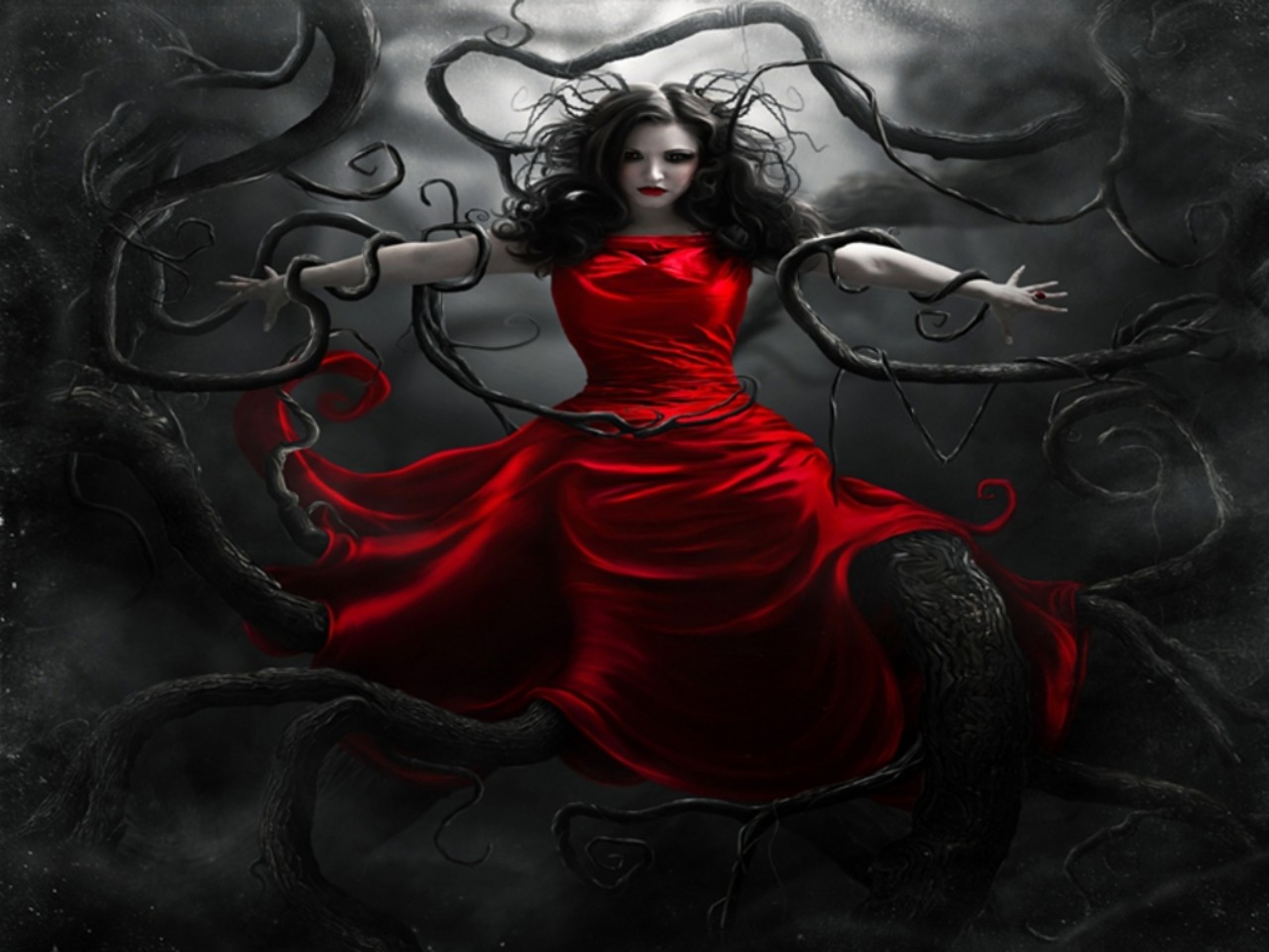 gothic, dress, dark cell phone wallpapers