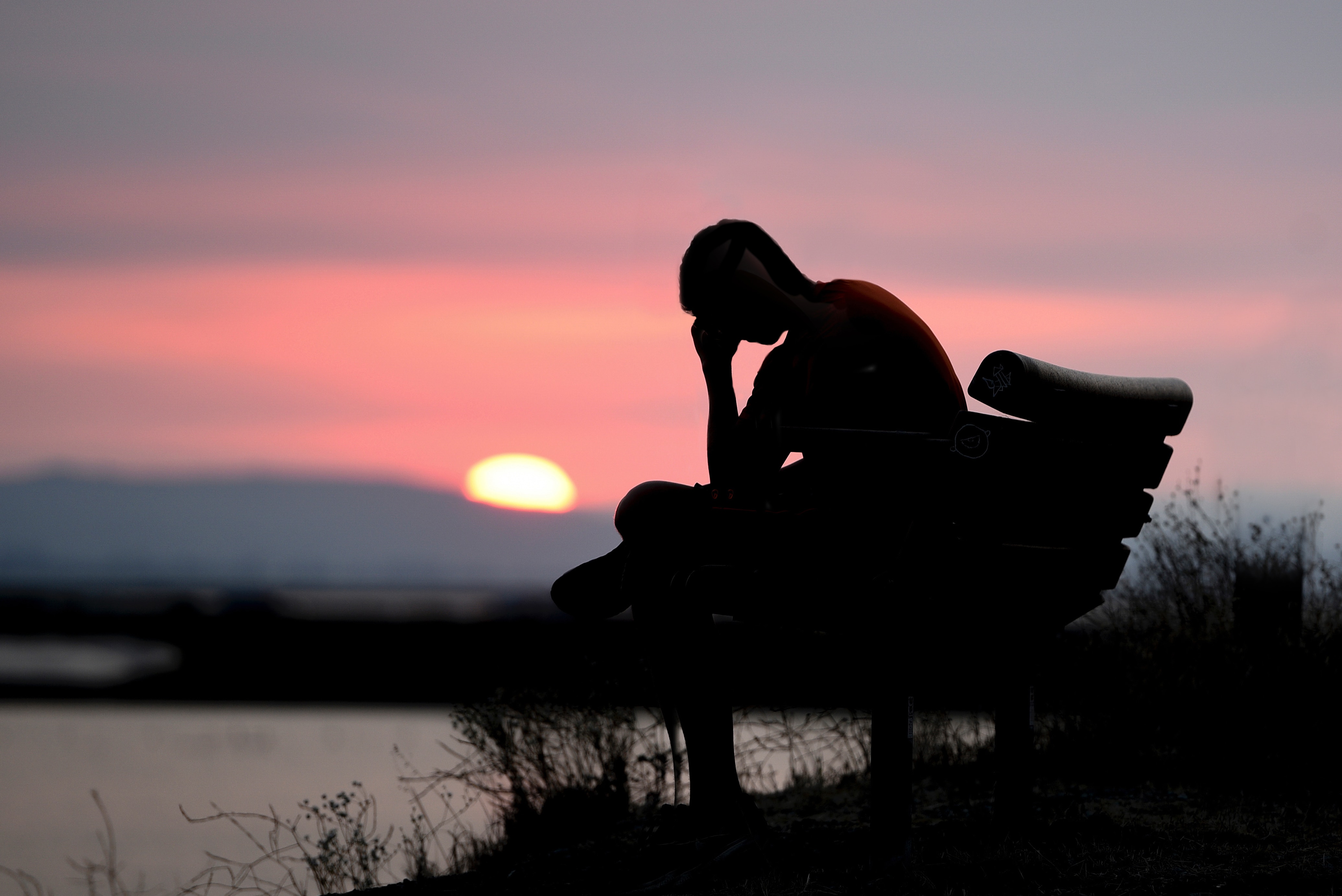sadness, sunset, dark, silhouette, loneliness, sorrow for android