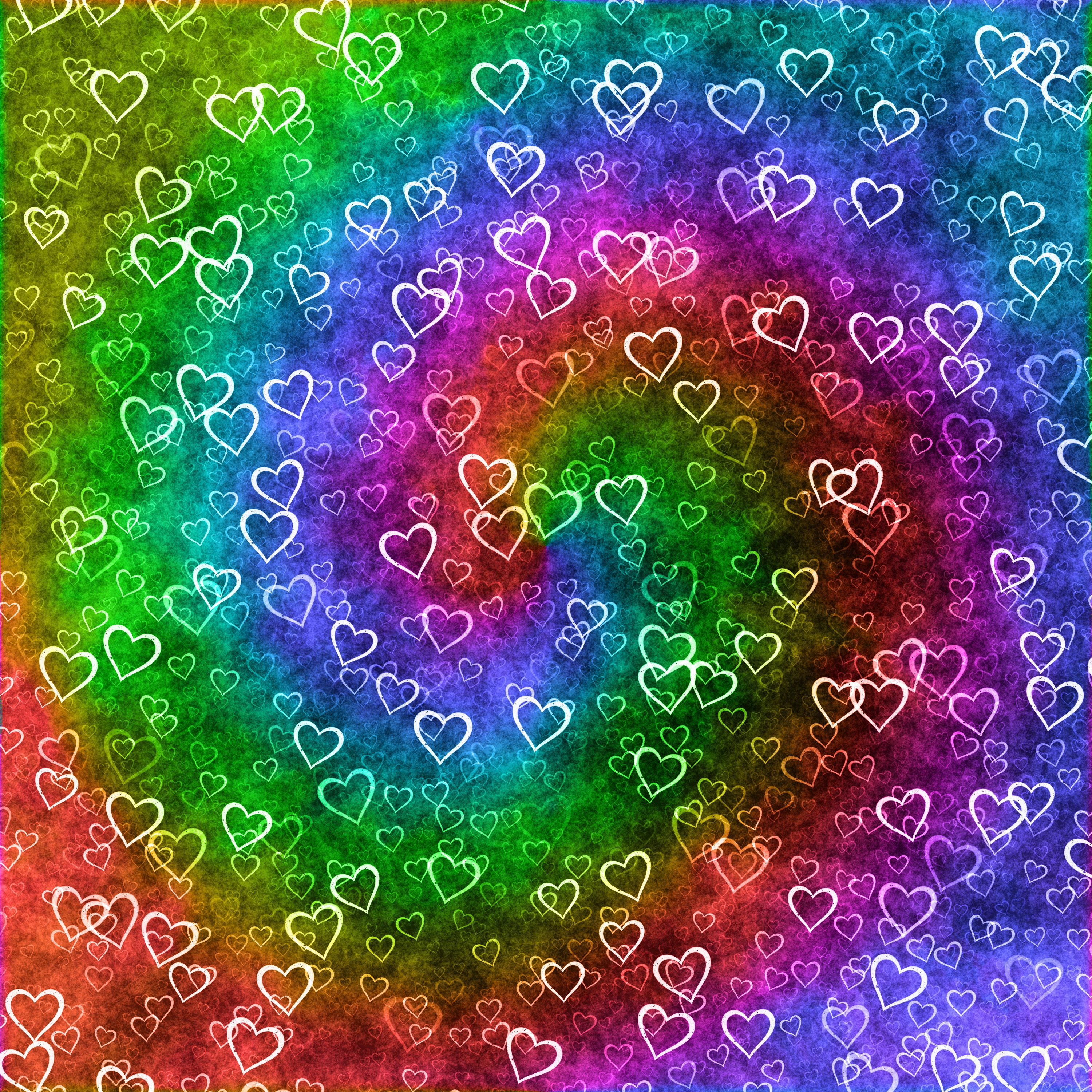 Laden Sie das Herzen, Liebe, Regenbogen, Patterns, Textur, Ein Herz-Bild kostenlos auf Ihren PC-Desktop herunter