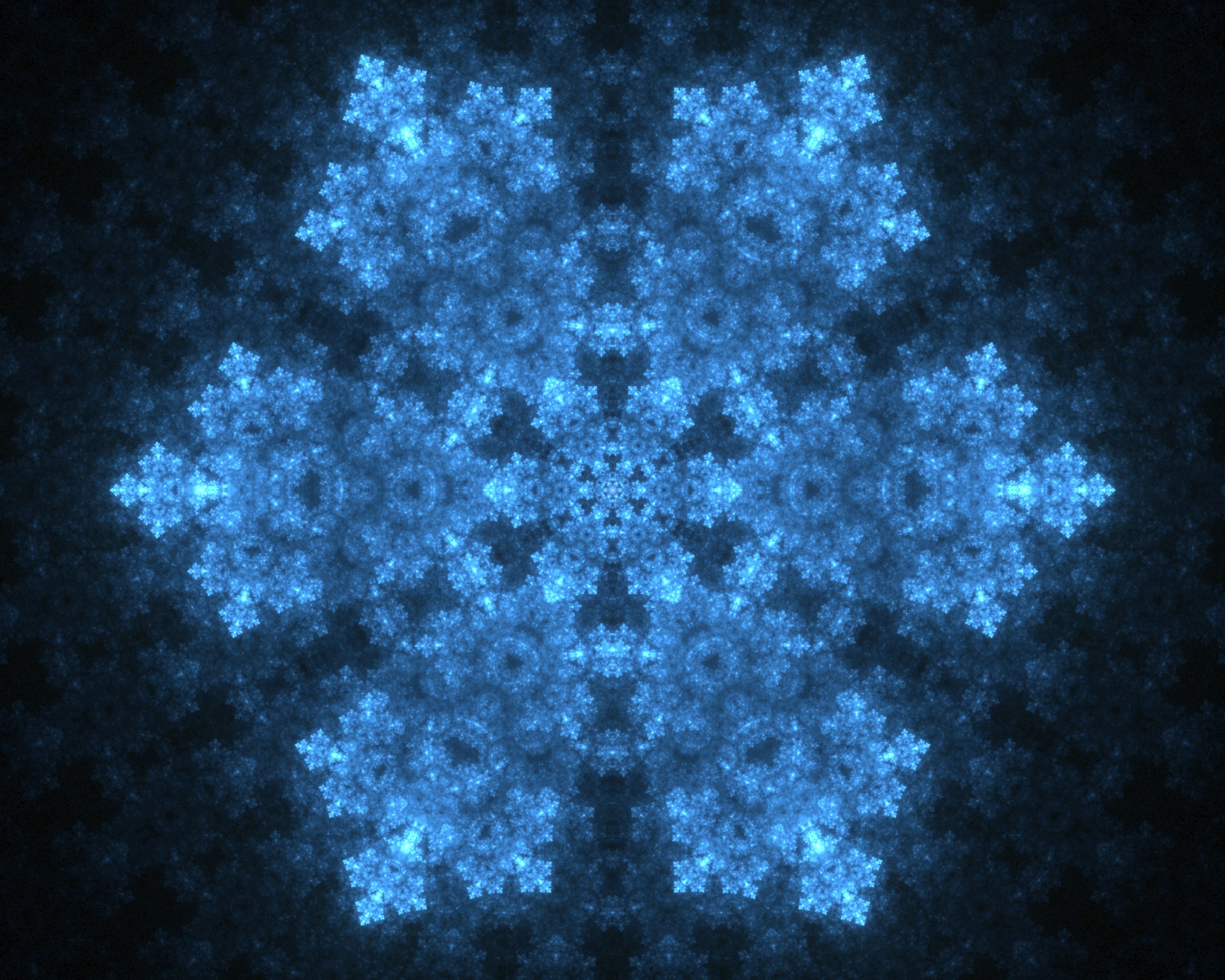 abstract, pattern, snowflake 4K