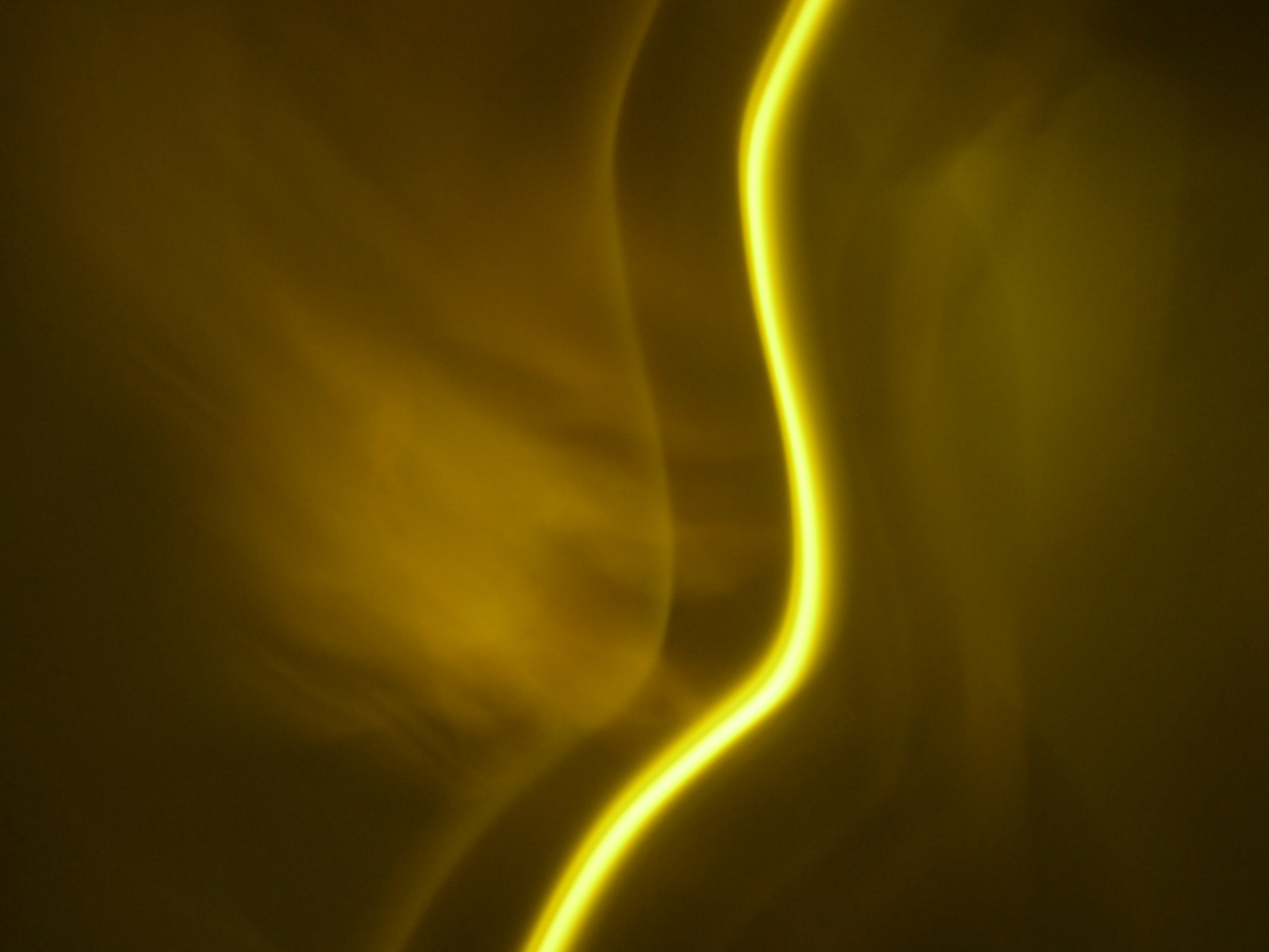 neon, abstract, wavy, yellow Full HD
