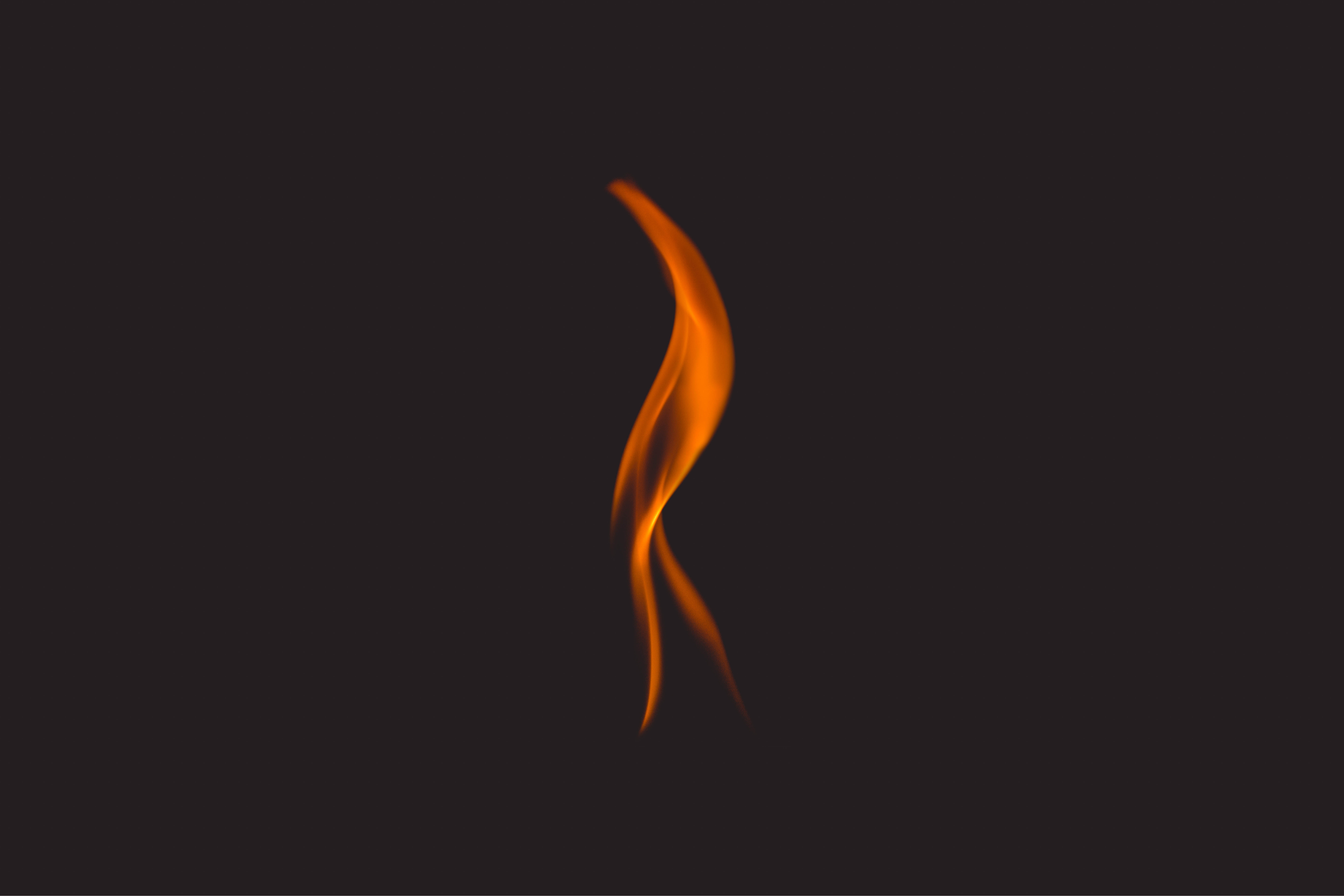 Download mobile wallpaper Fire, Flame, Minimalism, Dark Background for free.