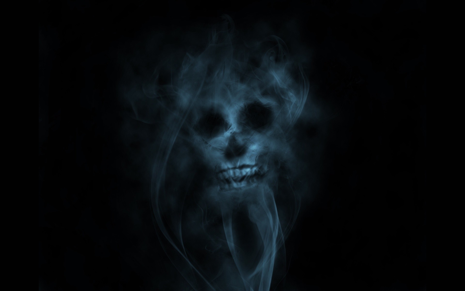 Mobile Wallpaper Skeletons background, black, smoke
