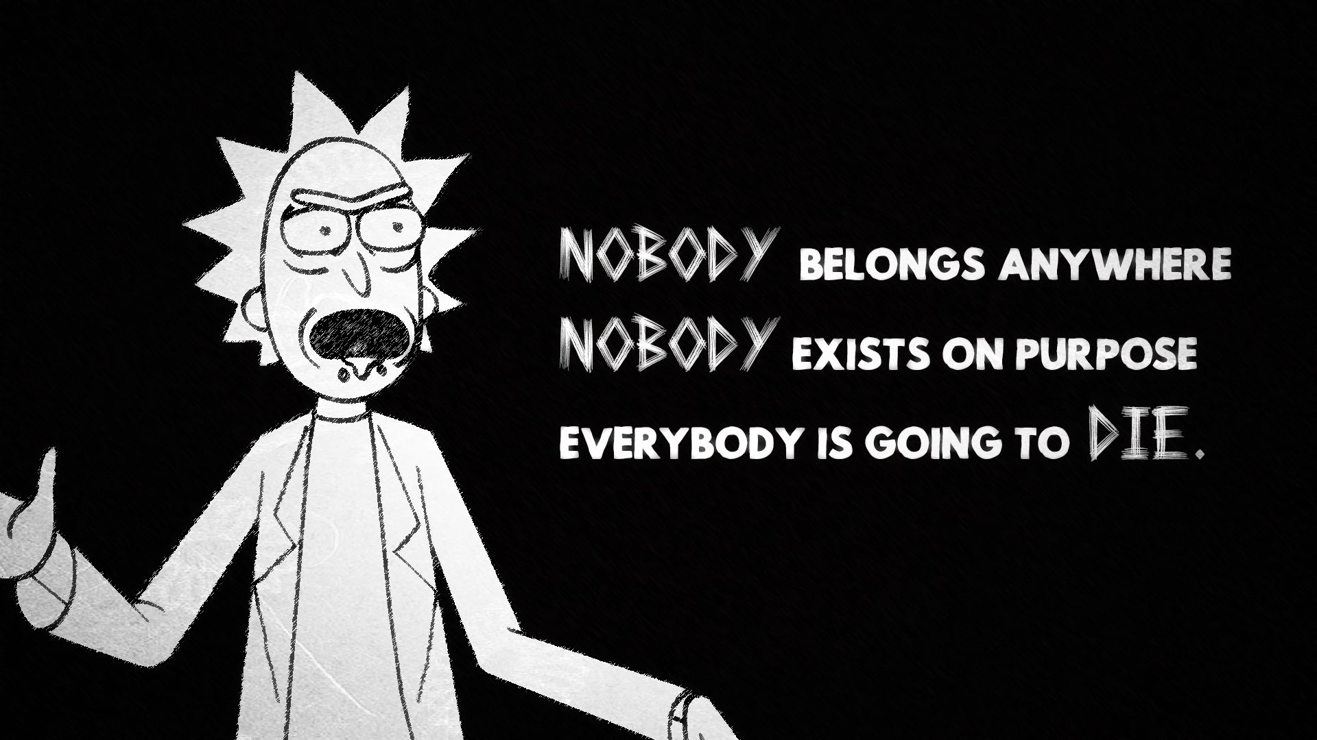 rick and morty, quote, tv show, rick sanchez Free Stock Photo