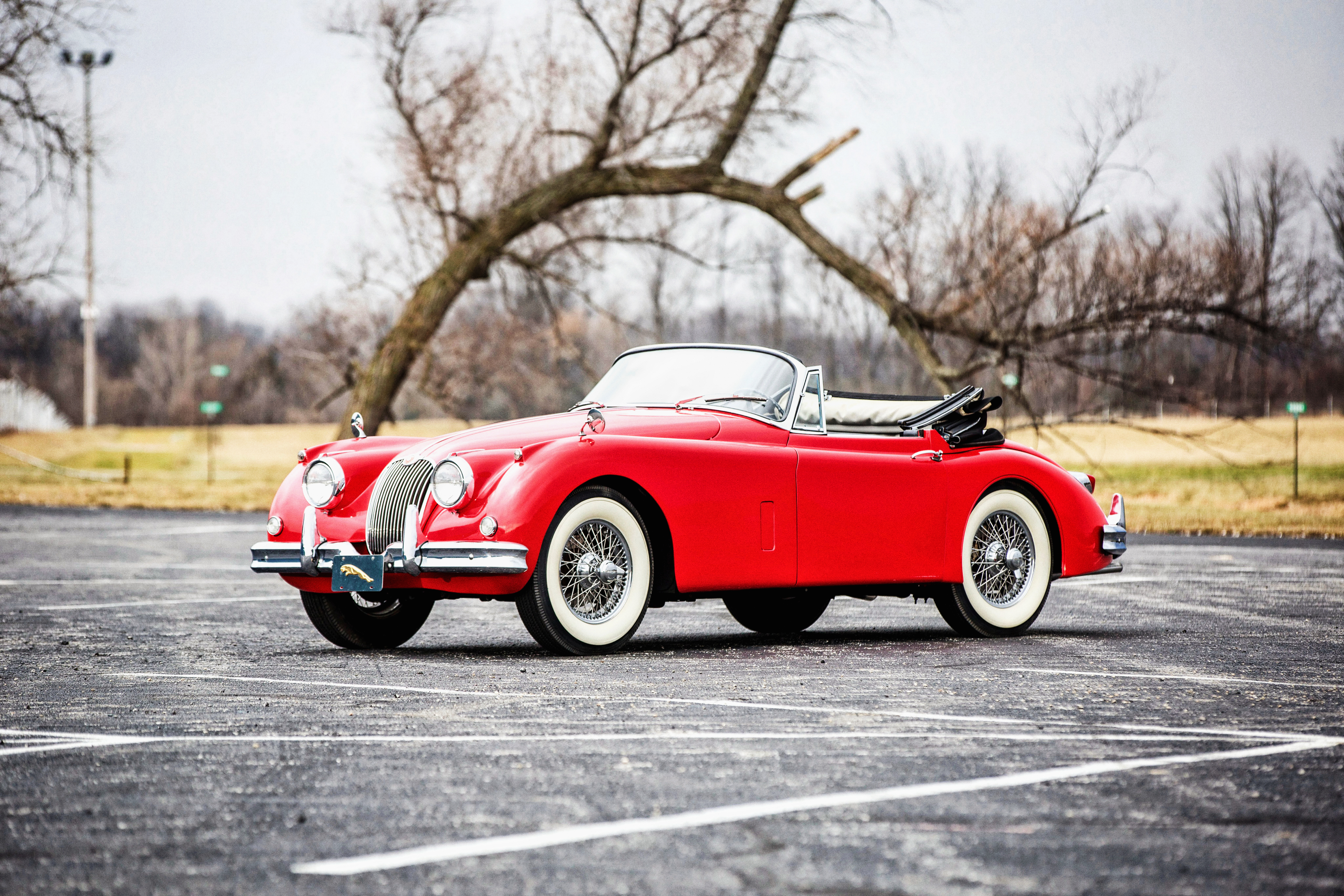 132781 Screensavers and Wallpapers Cabriolet for phone. Download jaguar, cars, red, cabriolet, 1961, drophead, xk150 pictures for free