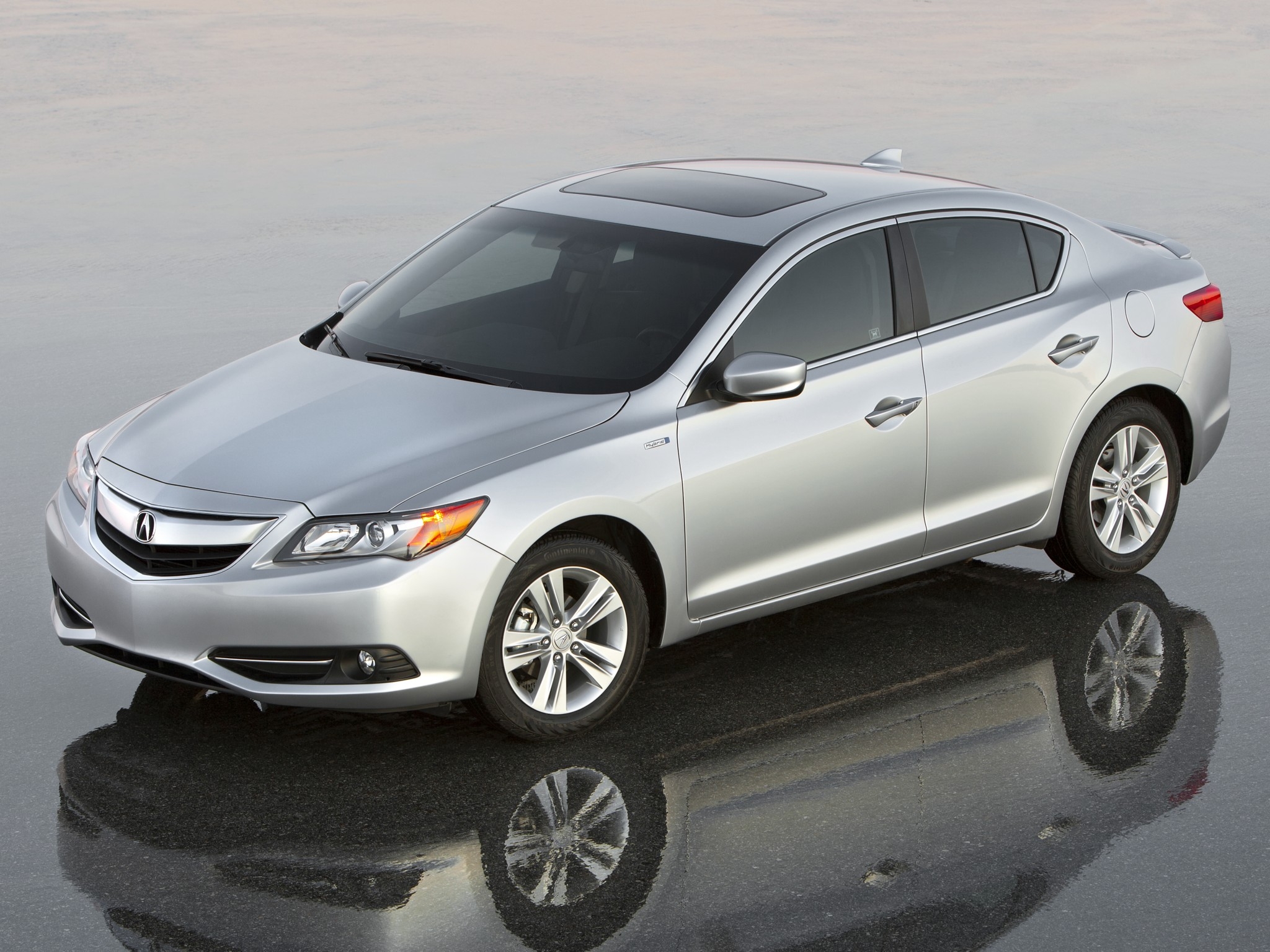 auto, acura, cars, view from above, reflection, style, ilx, hybrid, silver, sedan UHD
