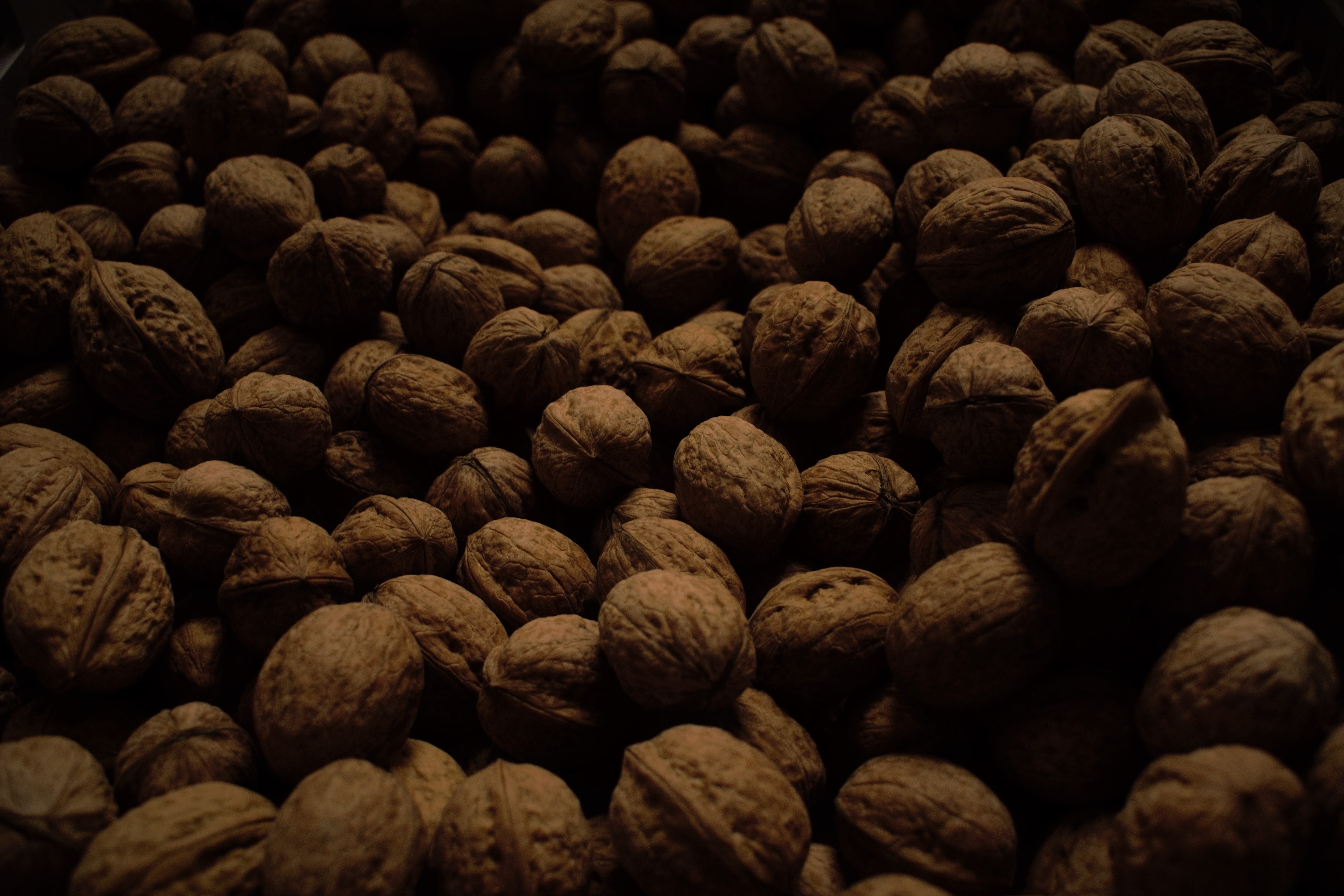 dark, walnuts, harvest, lot Nuts Tablet Wallpapers