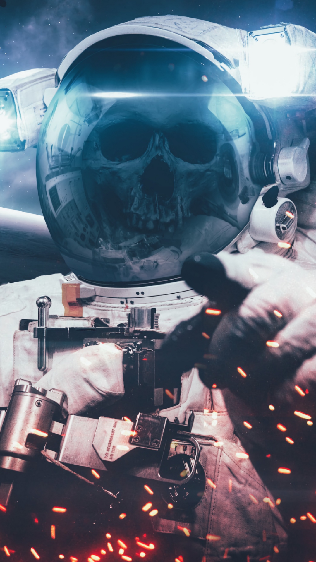 1316690 descargar fondo de pantalla cráneo, ciencia ficción, astronauta, cosmonauta, cráneos, traje espacial: protectores de pantalla e imágenes gratis