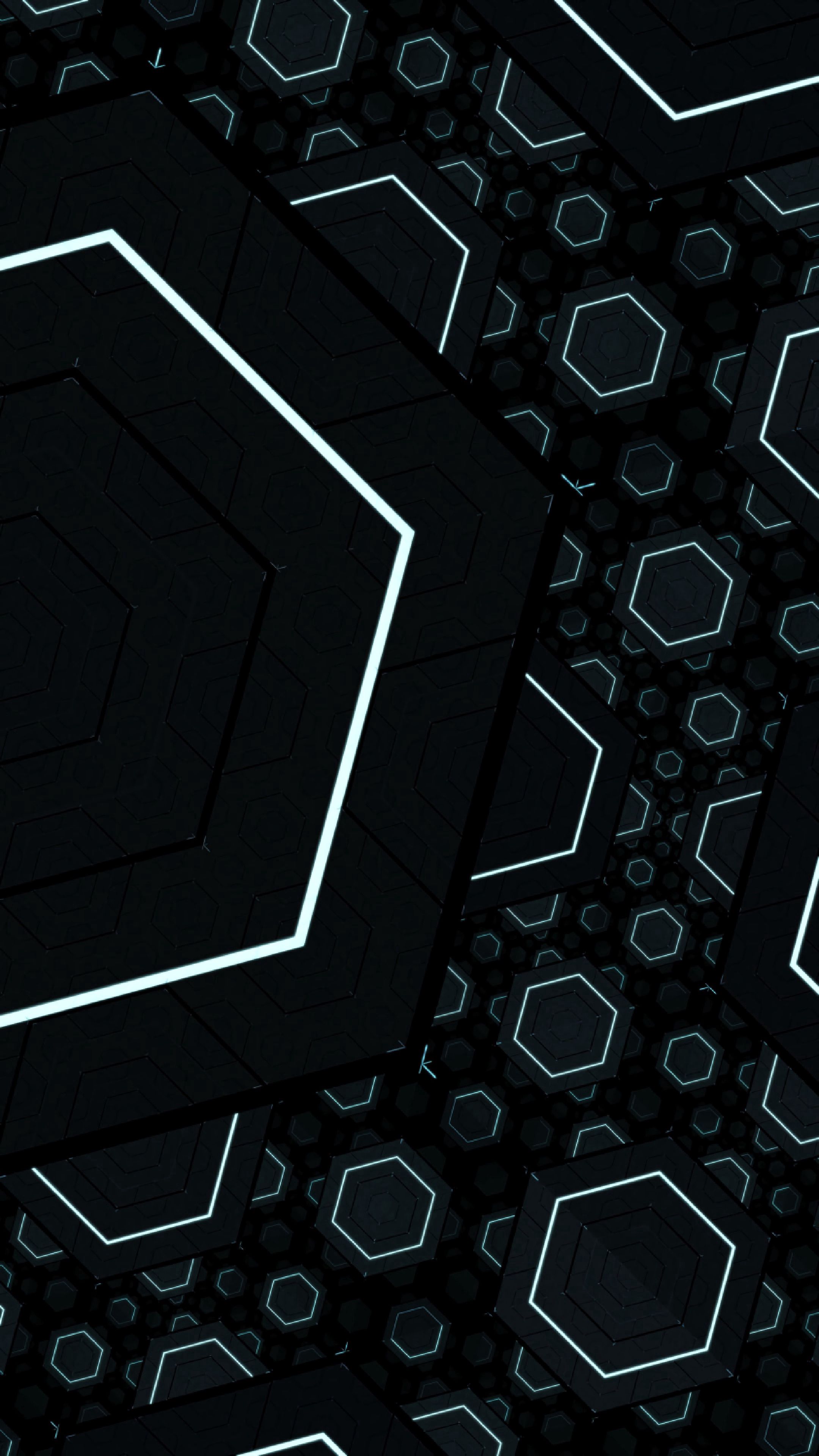 hexagons, fractal, dark, texture, lines, textures, geometric HD wallpaper