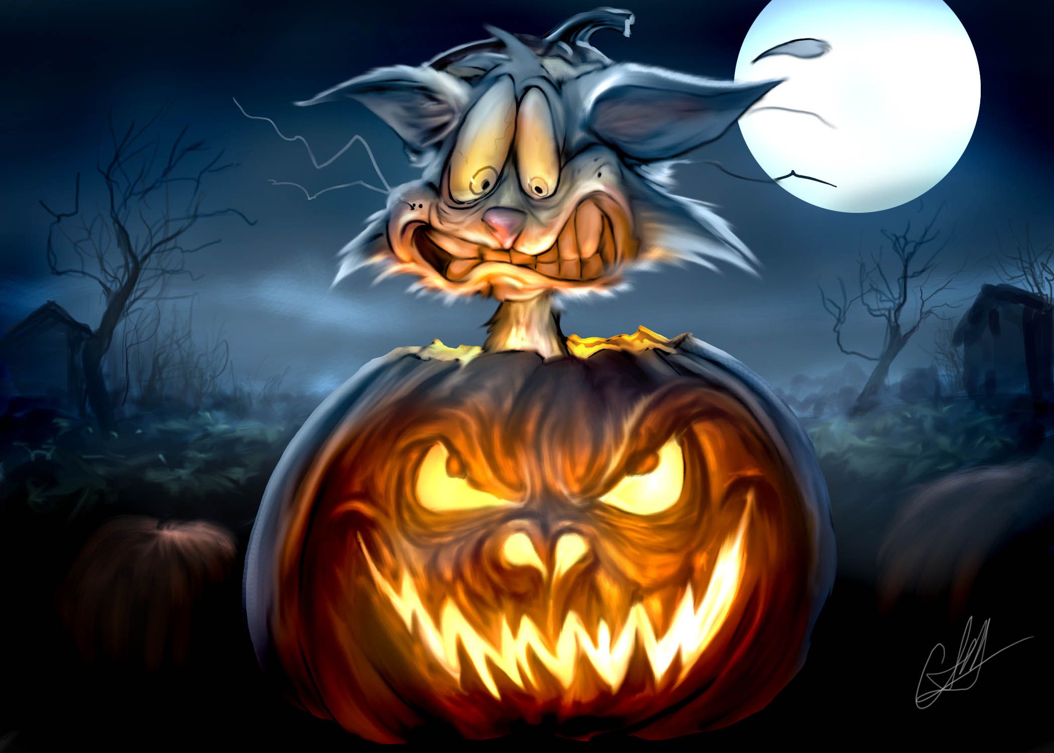 jack o' lantern, halloween, holiday 4K iPhone