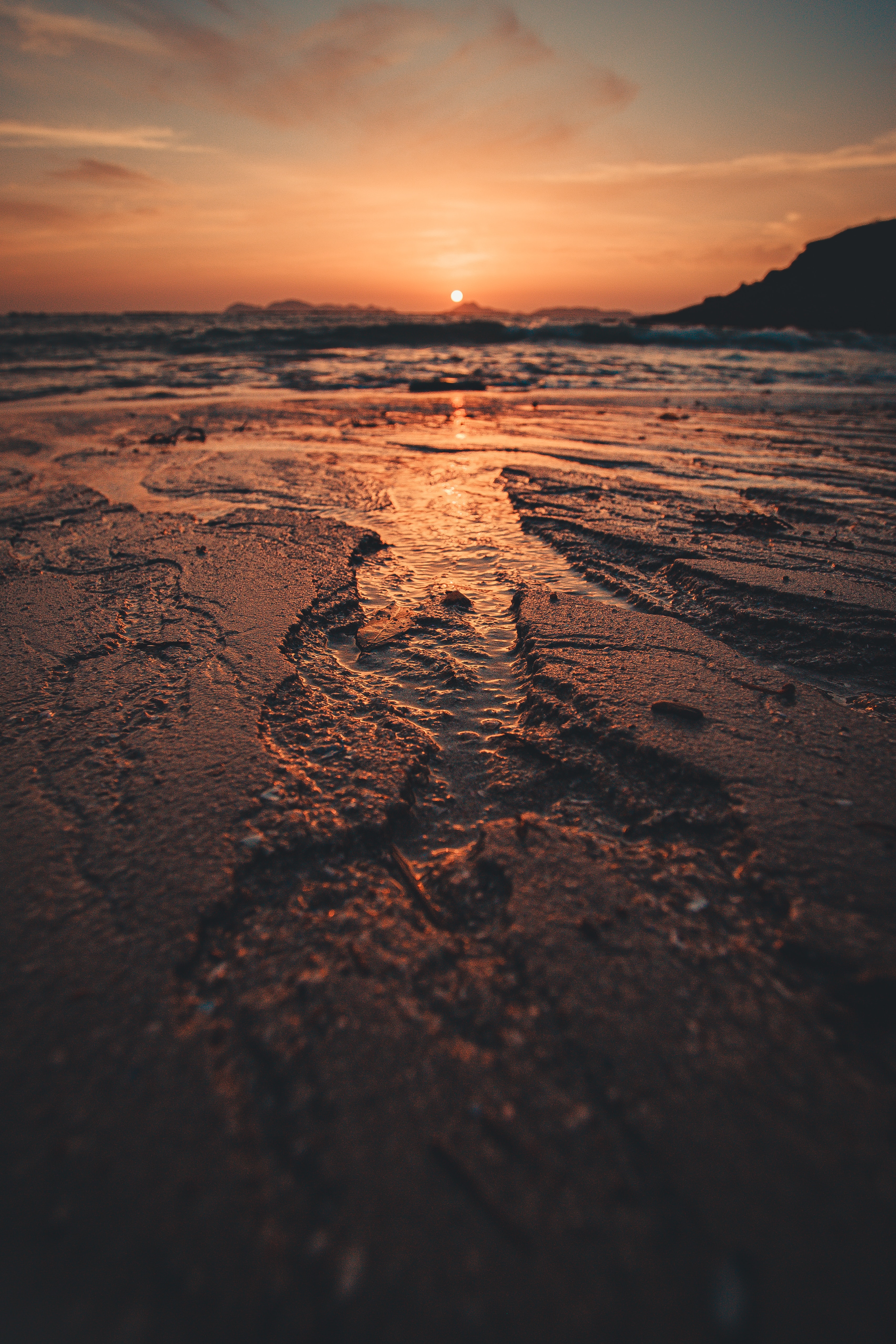 Laden Sie das Natur, Wasser, Sunset, Strand, Sand, Twilight, Dämmerung-Bild kostenlos auf Ihren PC-Desktop herunter