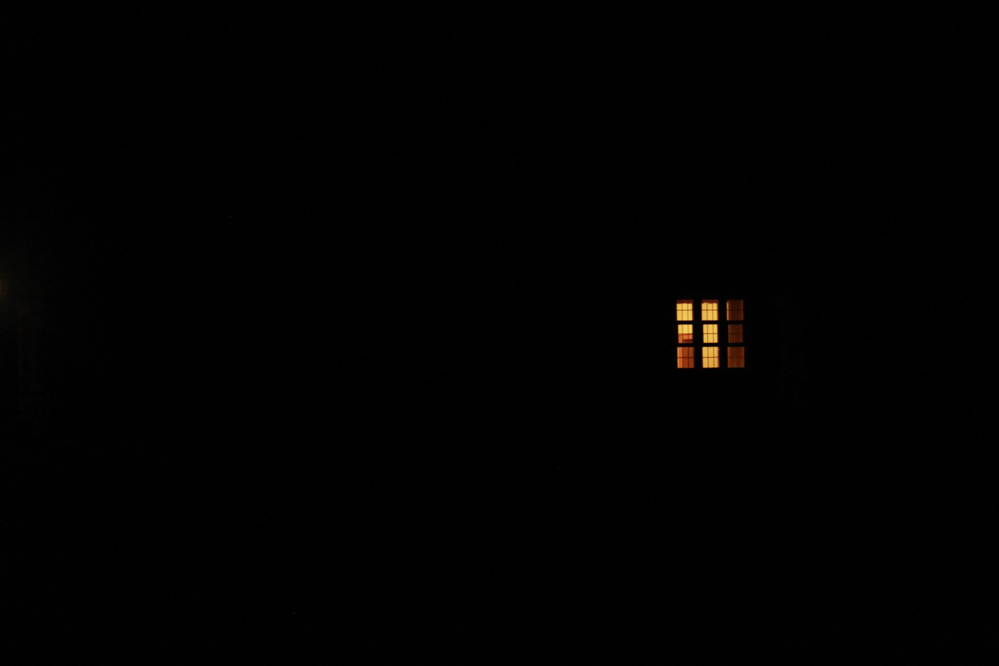 Glow window, black Free Stock Photos